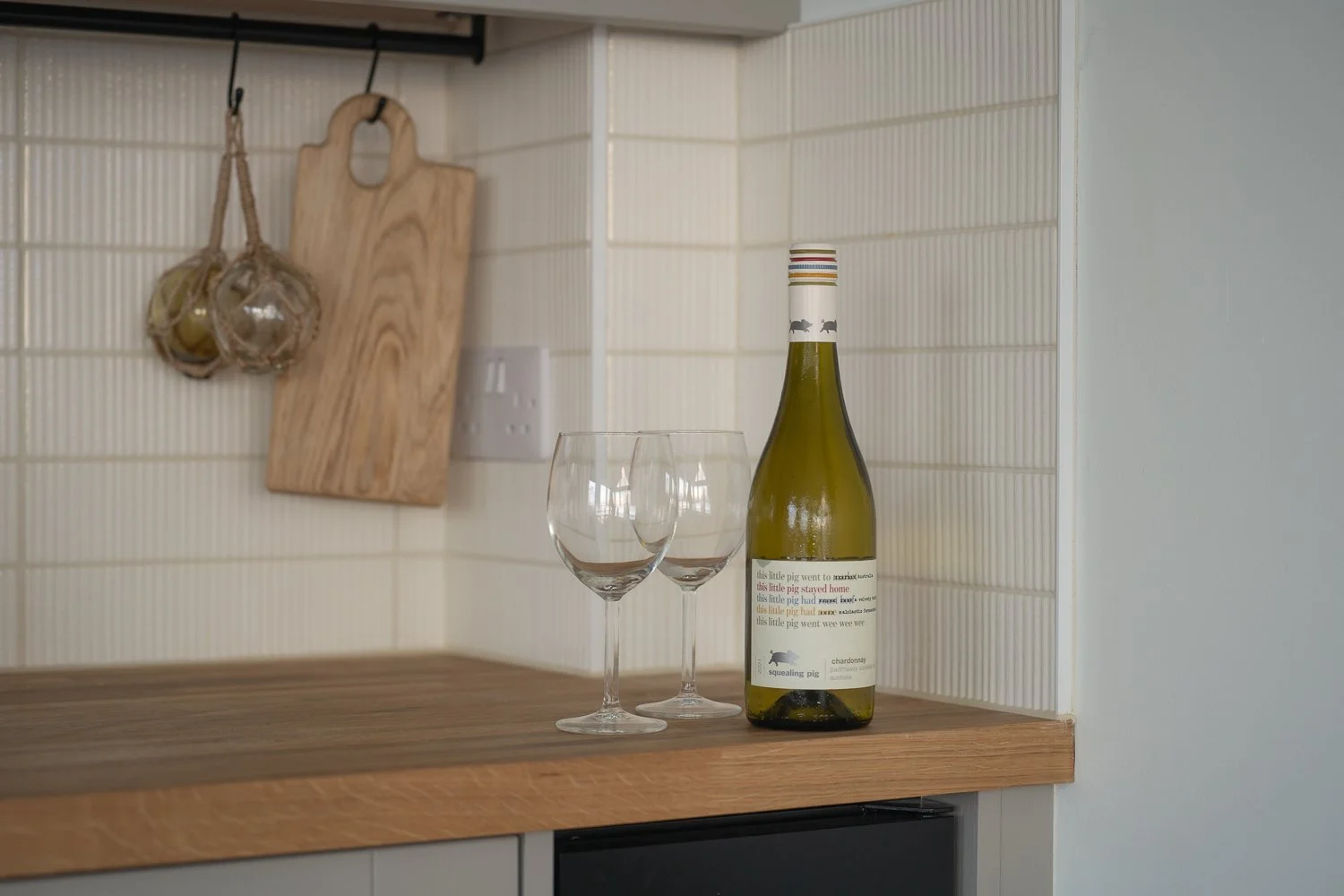 Wine and glasses in the kitchen.jpg