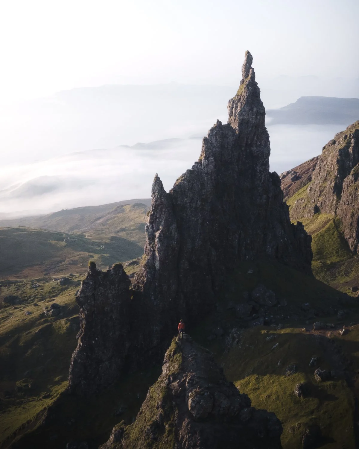 Wild rock formations at the Old Man of Storr on Skye.