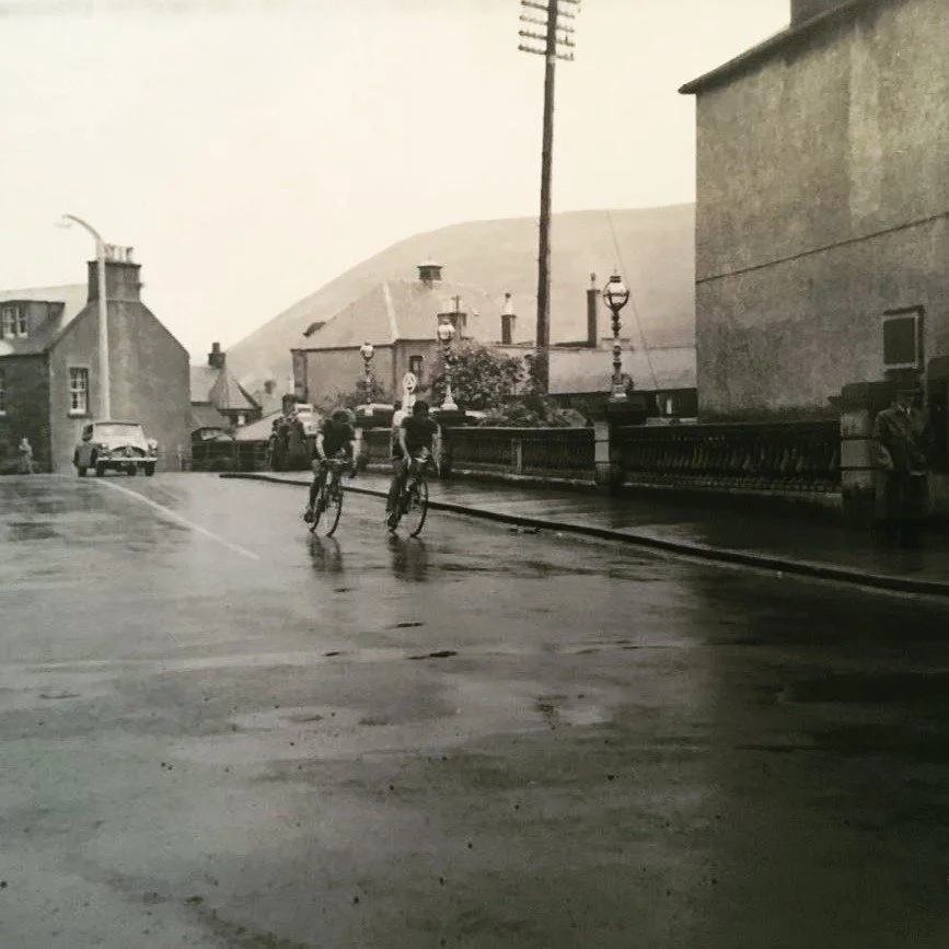 Leithen Water Bridge in the 1950's. Part of the condition of the current, replacement bridge being built in the 1990's was that ornate lamps must be installed, in keeping with these old ones. Shame we lost the balustrades, many are now garden ornamen