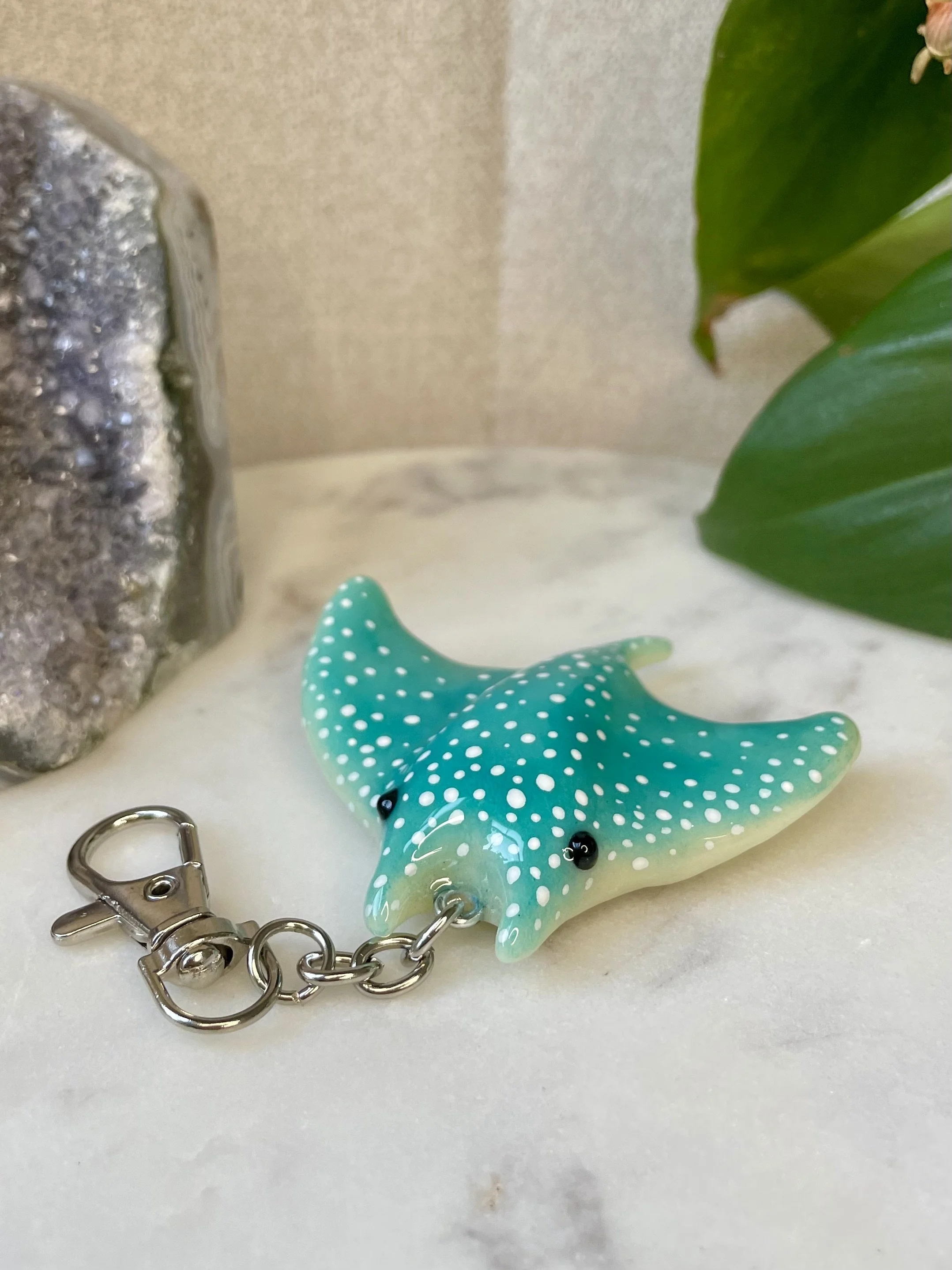 Manta Ray - Glow in the Dark Bag Charm