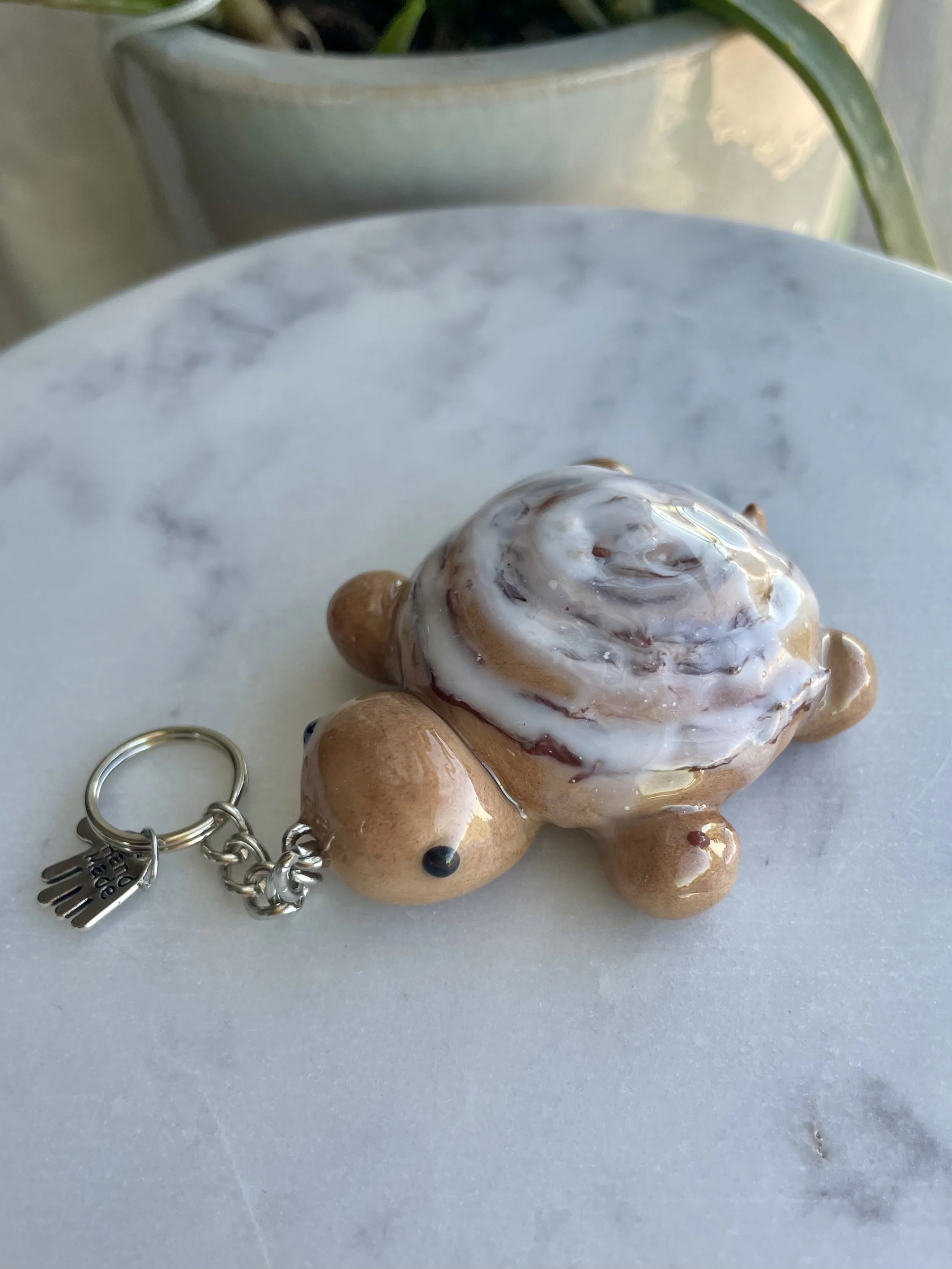 Cinnamon Roll Turtle - Keychain