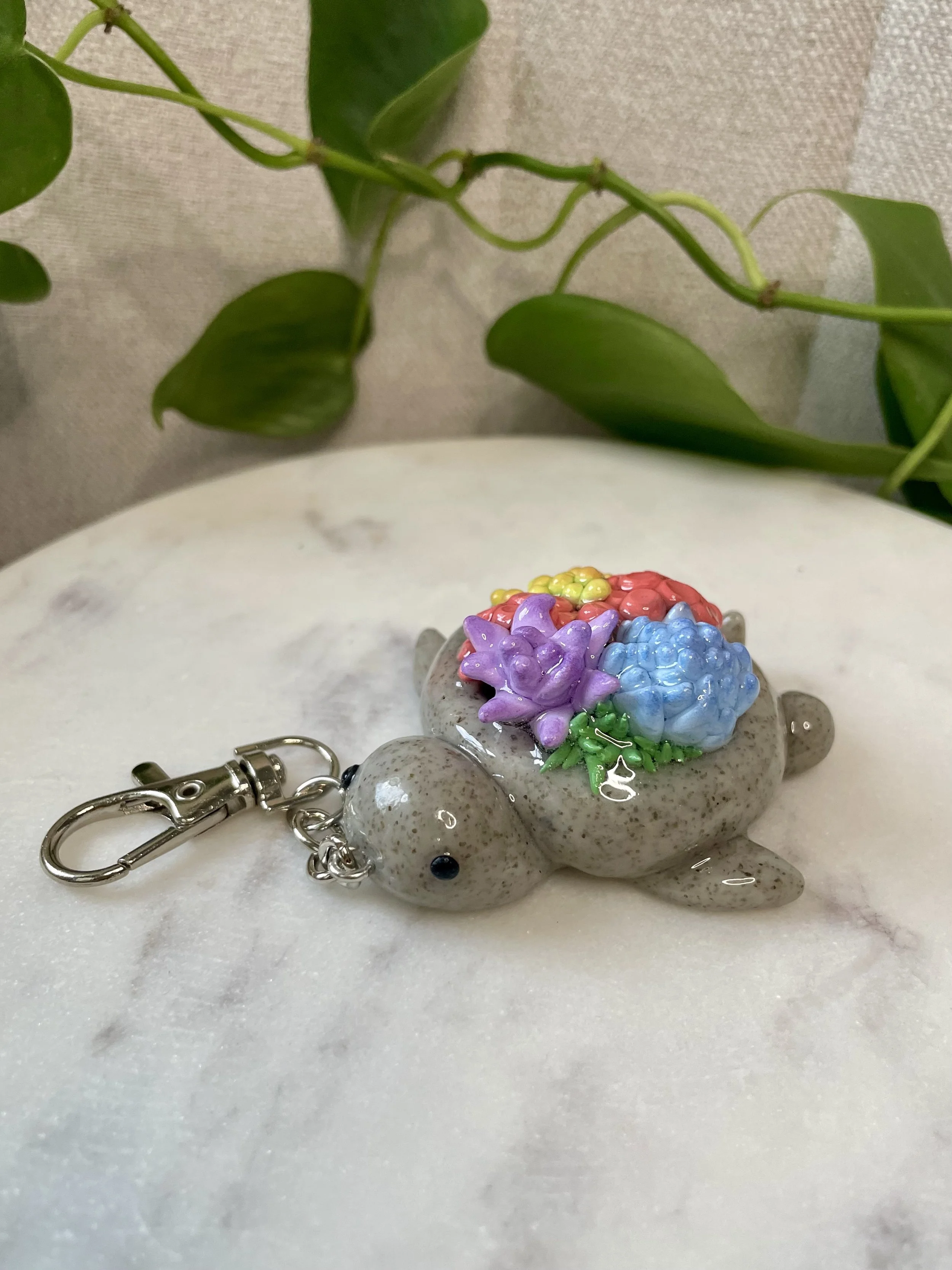 Succulent Turtle - Bag Charm