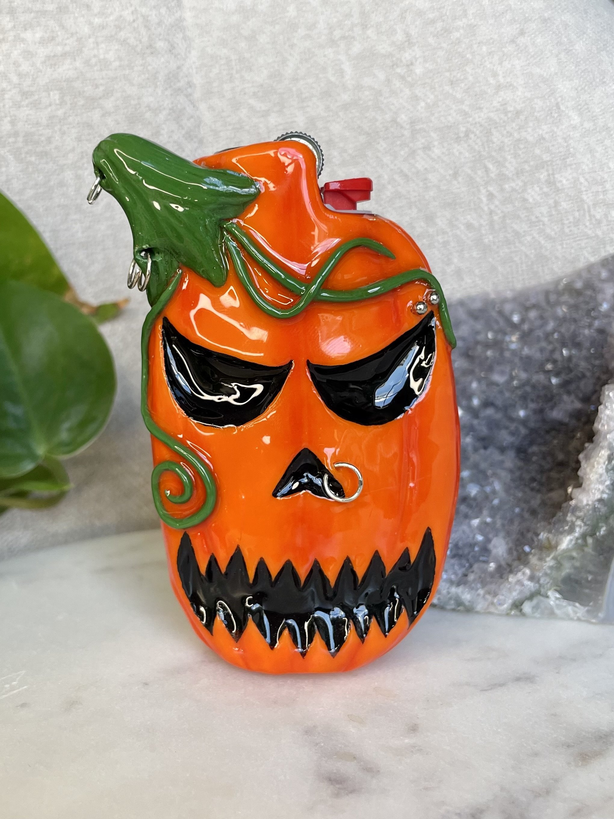 Punk Pumpkin Lighter Case - One of One