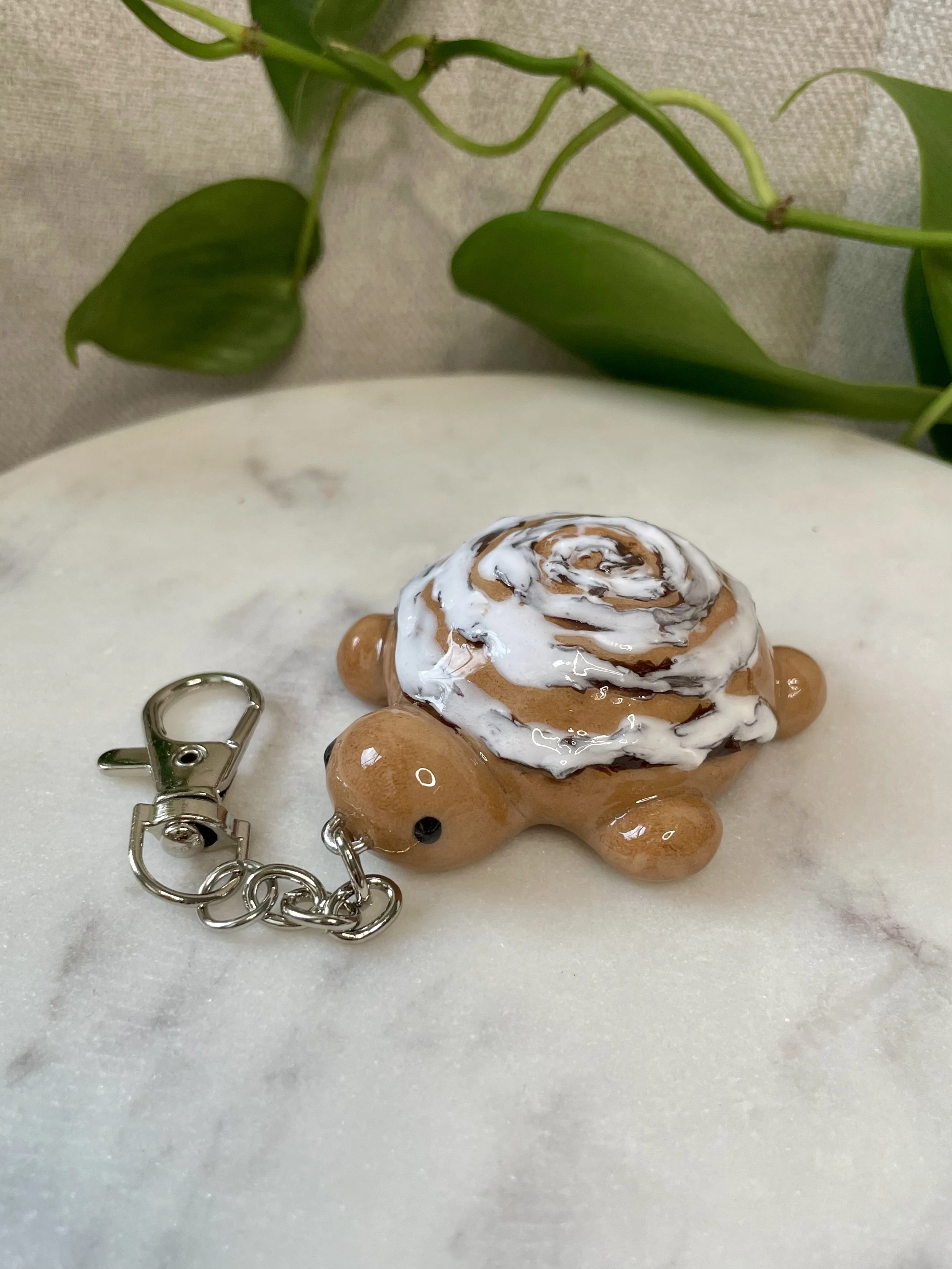 Cinnamon Roll Turtle - Bag Charm