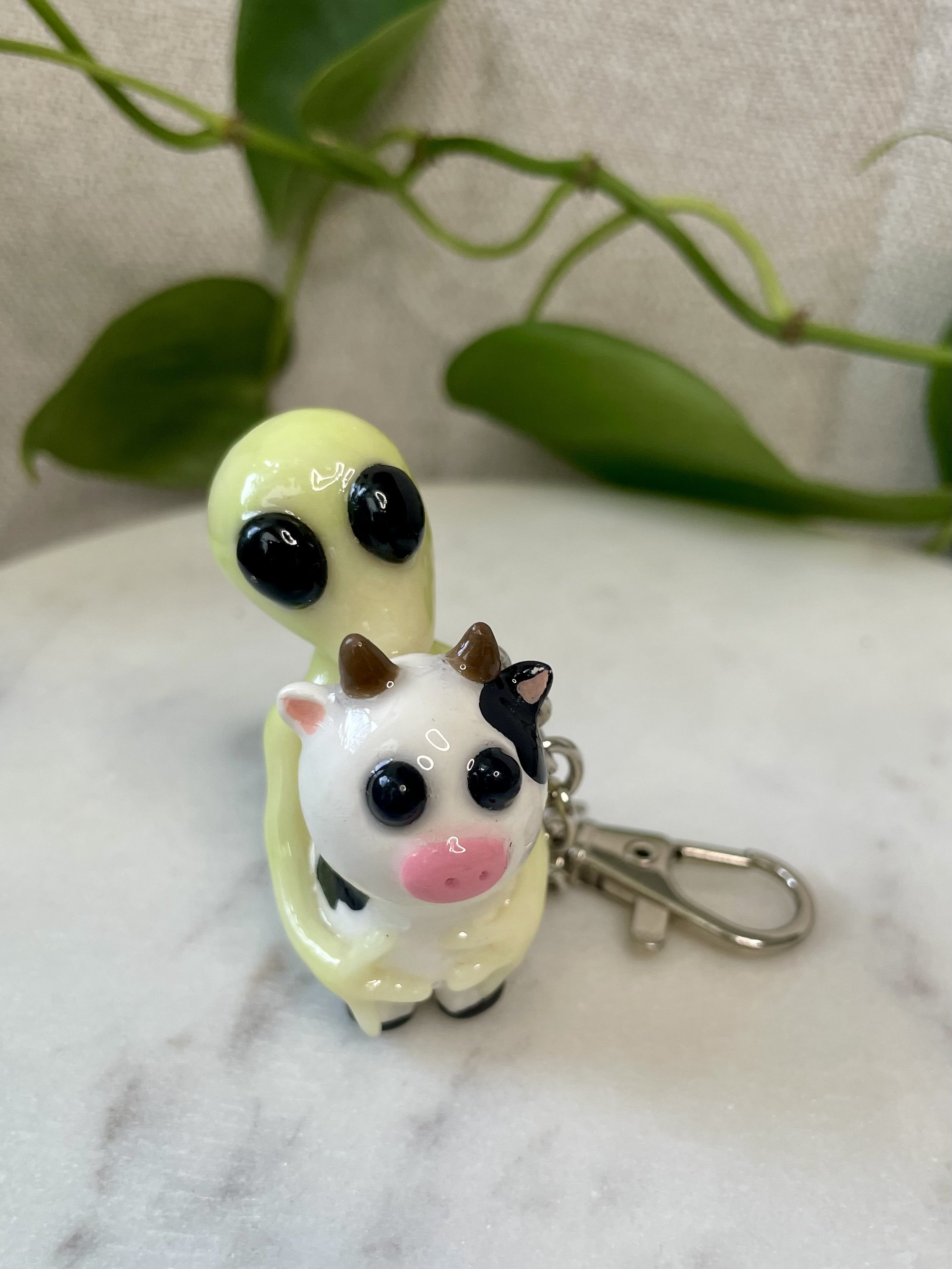 Alien Cow - Glow in the Dark Keychain