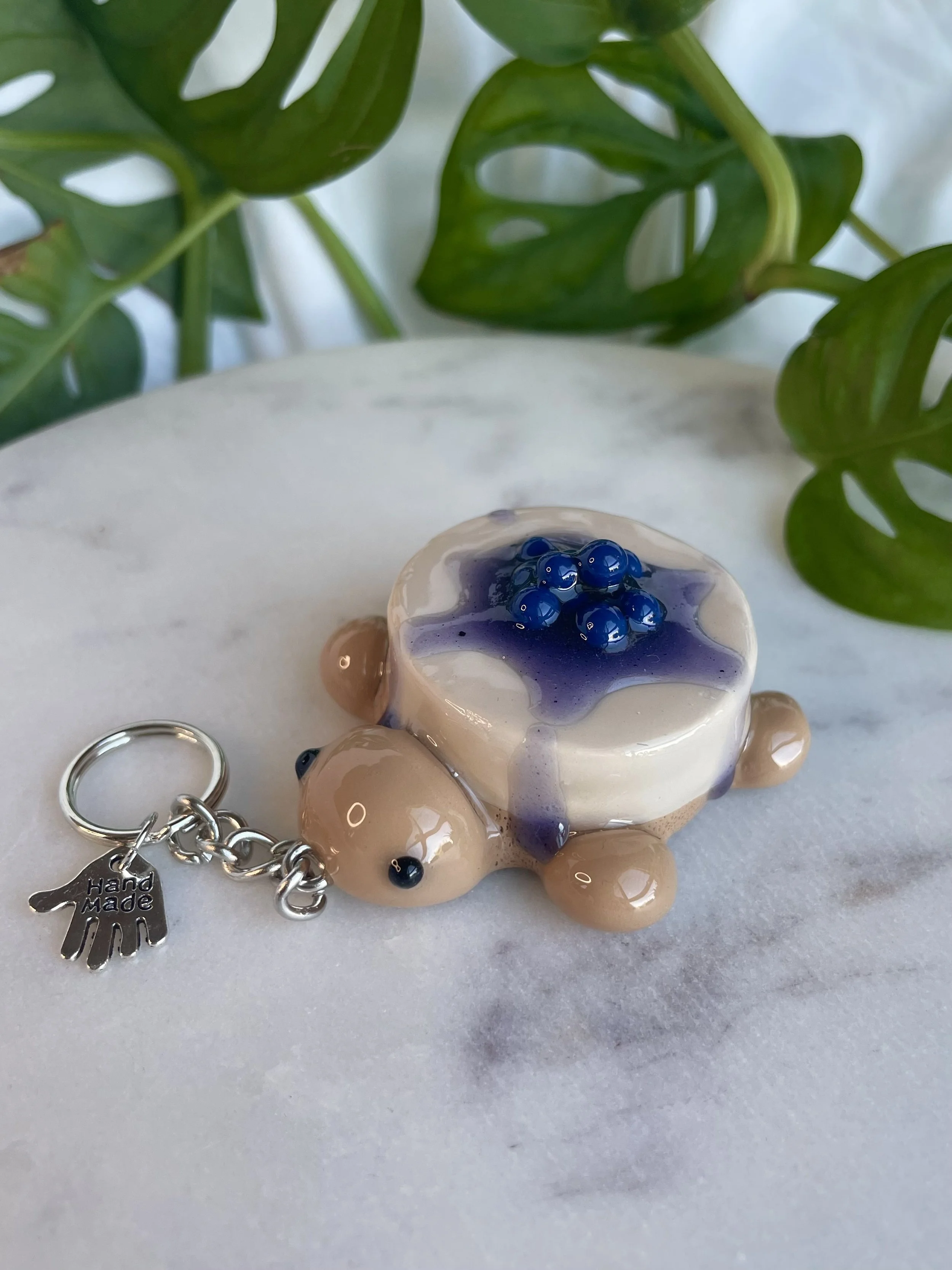Blueberry Cheesecake Turtle - Keychain