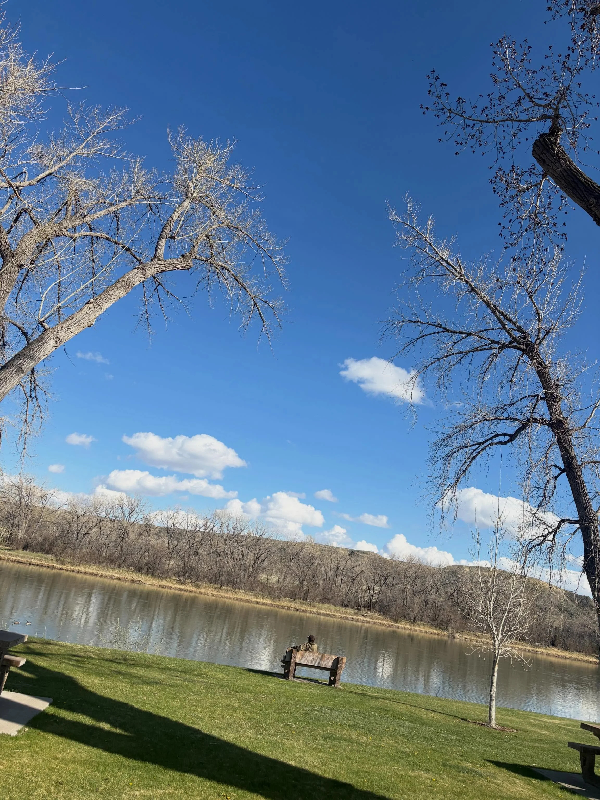 A bench with a view
Afternoon contemplation
Rolling river flows

#nationalpoetrymonth #haiku #haikuaday #fortbentonlibrary #fortbentonmontana