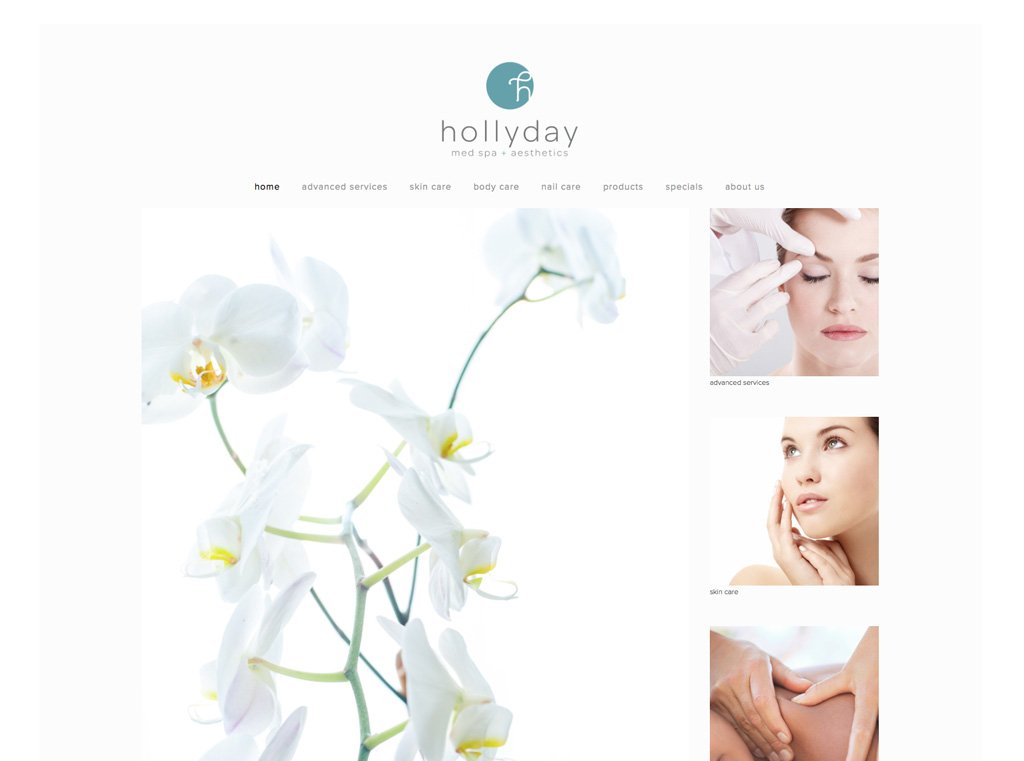Hollydays Med Spa website and branding (Copy) (Copy) (Copy)