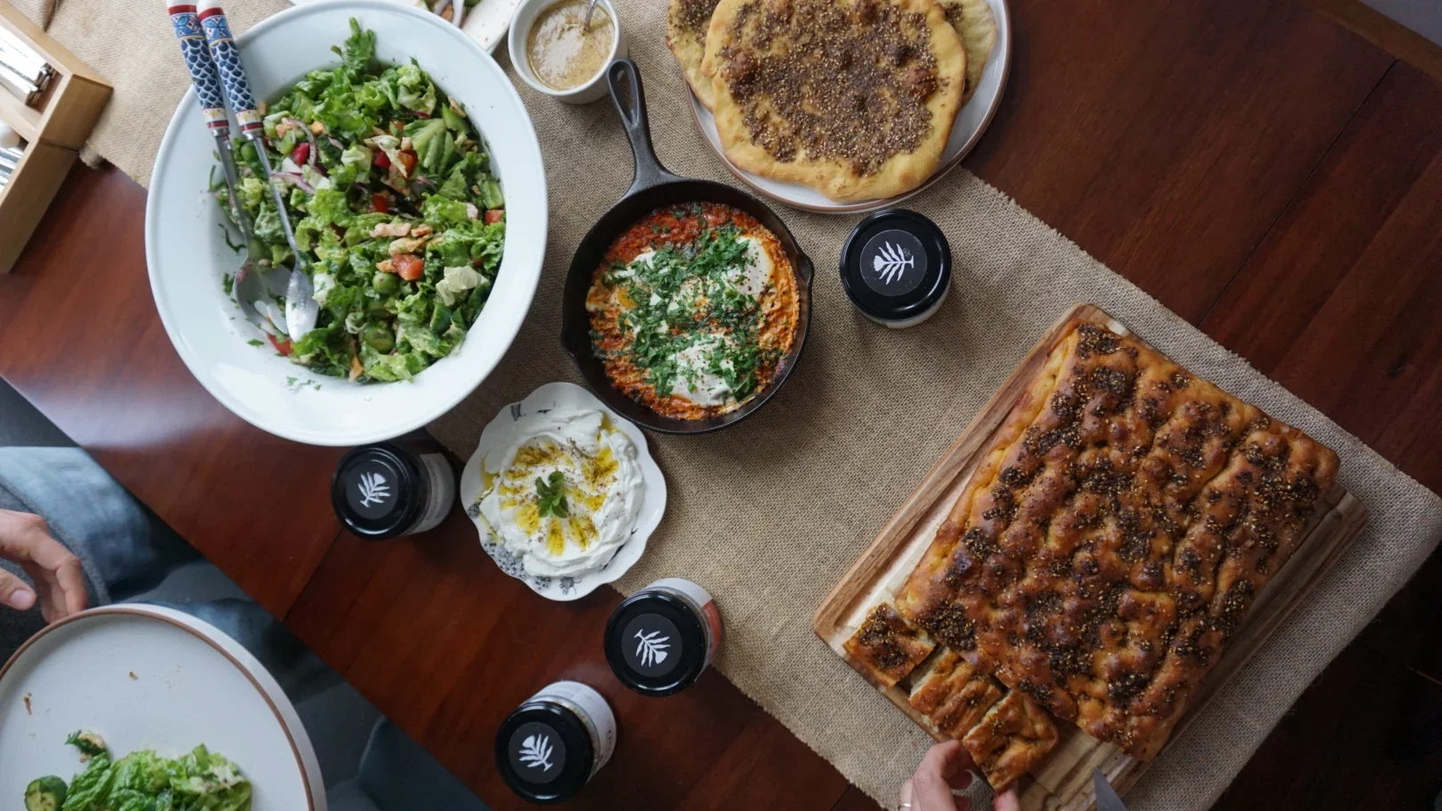 Farm to table Lebanese food with Mediterranean herbs