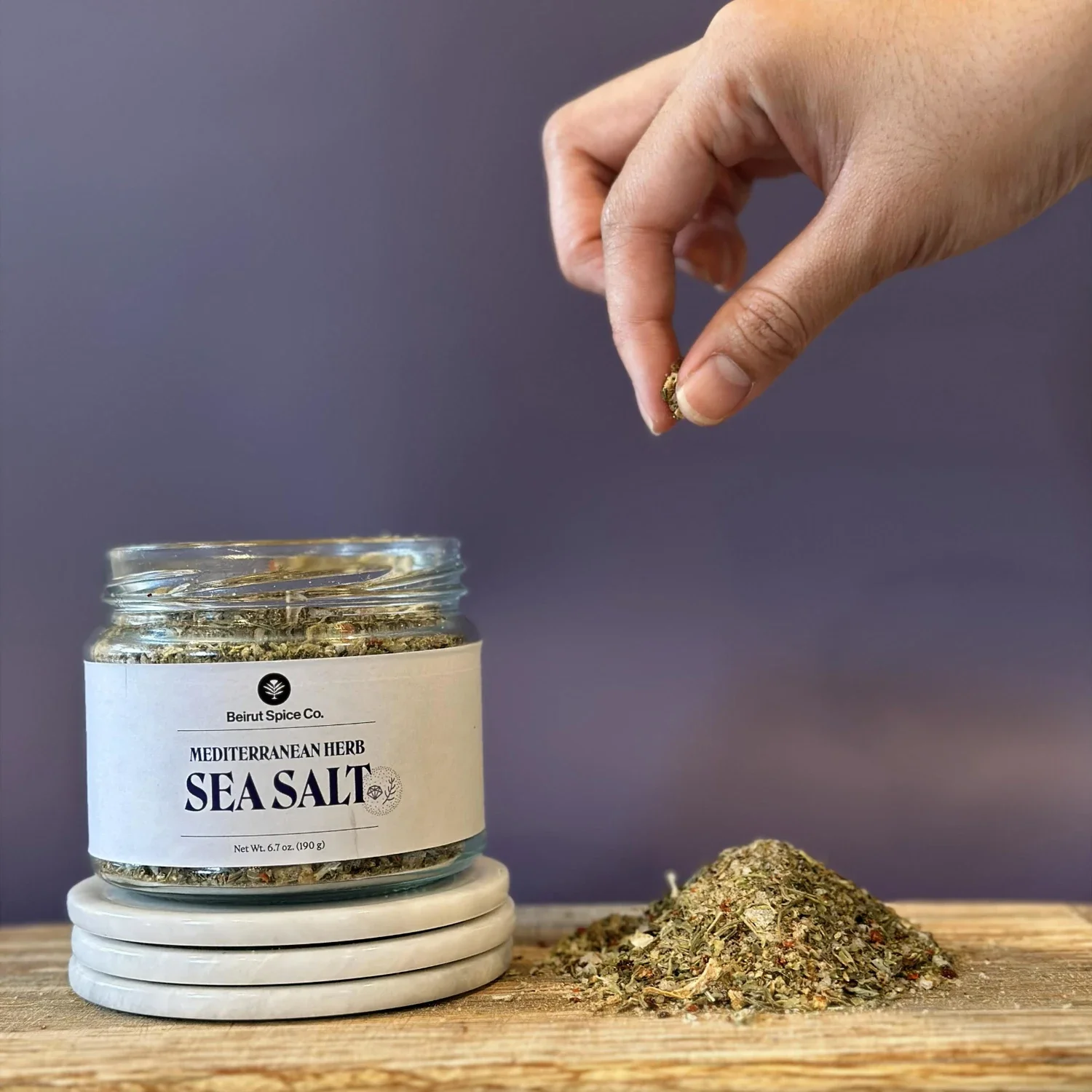 Light and fragrant all-purpose Mediterranean herb and salt blend