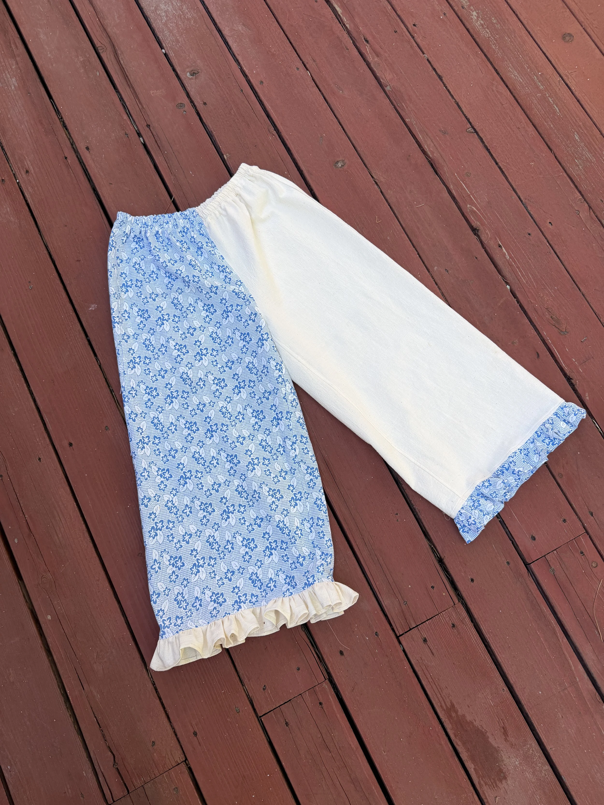 Blue Blossom - Feed Sack Party Pants | 1930s | fits S-M