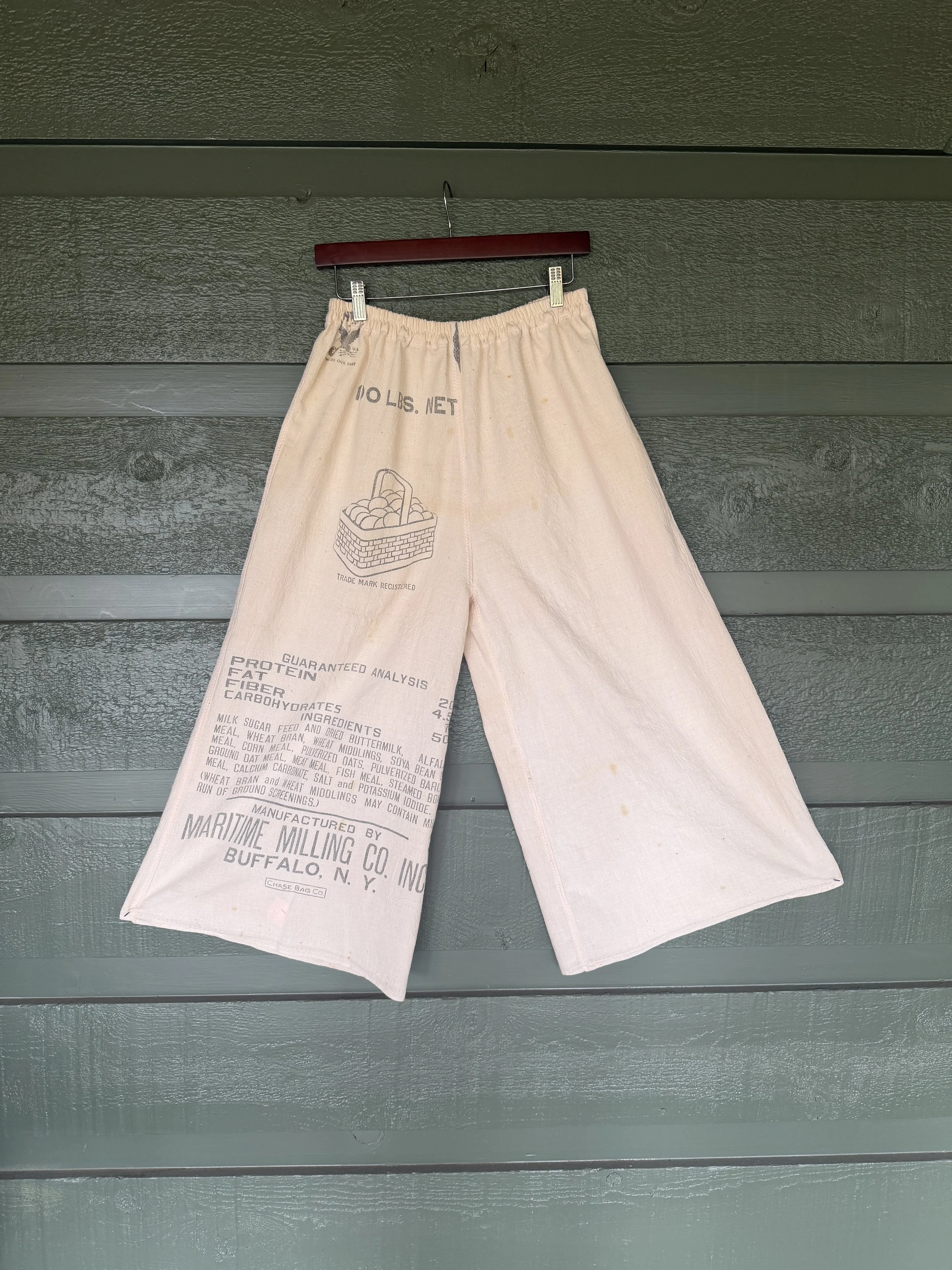 Egg & Hen — Feed Sack Pants | 1933–1935 | fits XS-S