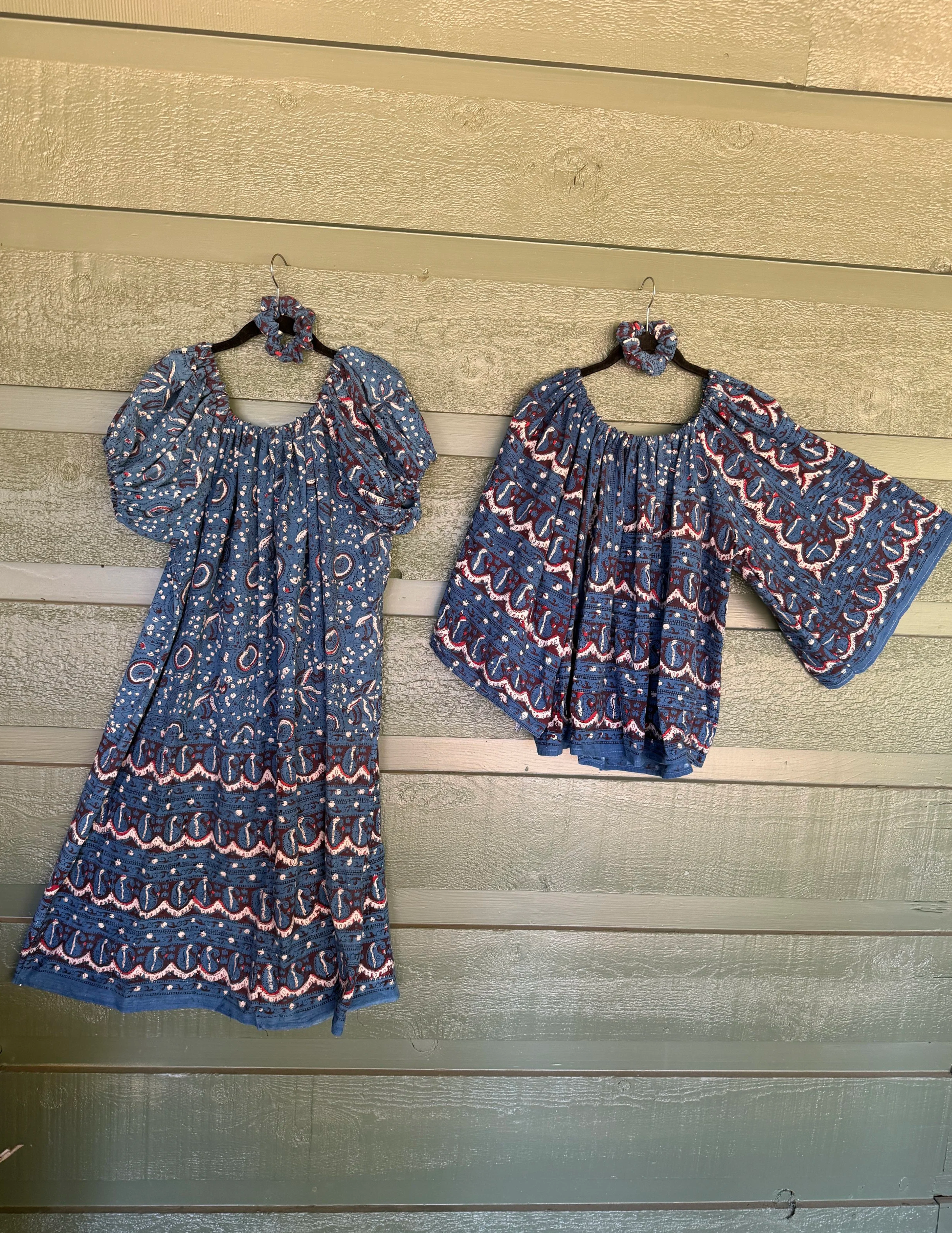 Indigo - Prairie Top + Dress | 1970s | Fits S-M-L