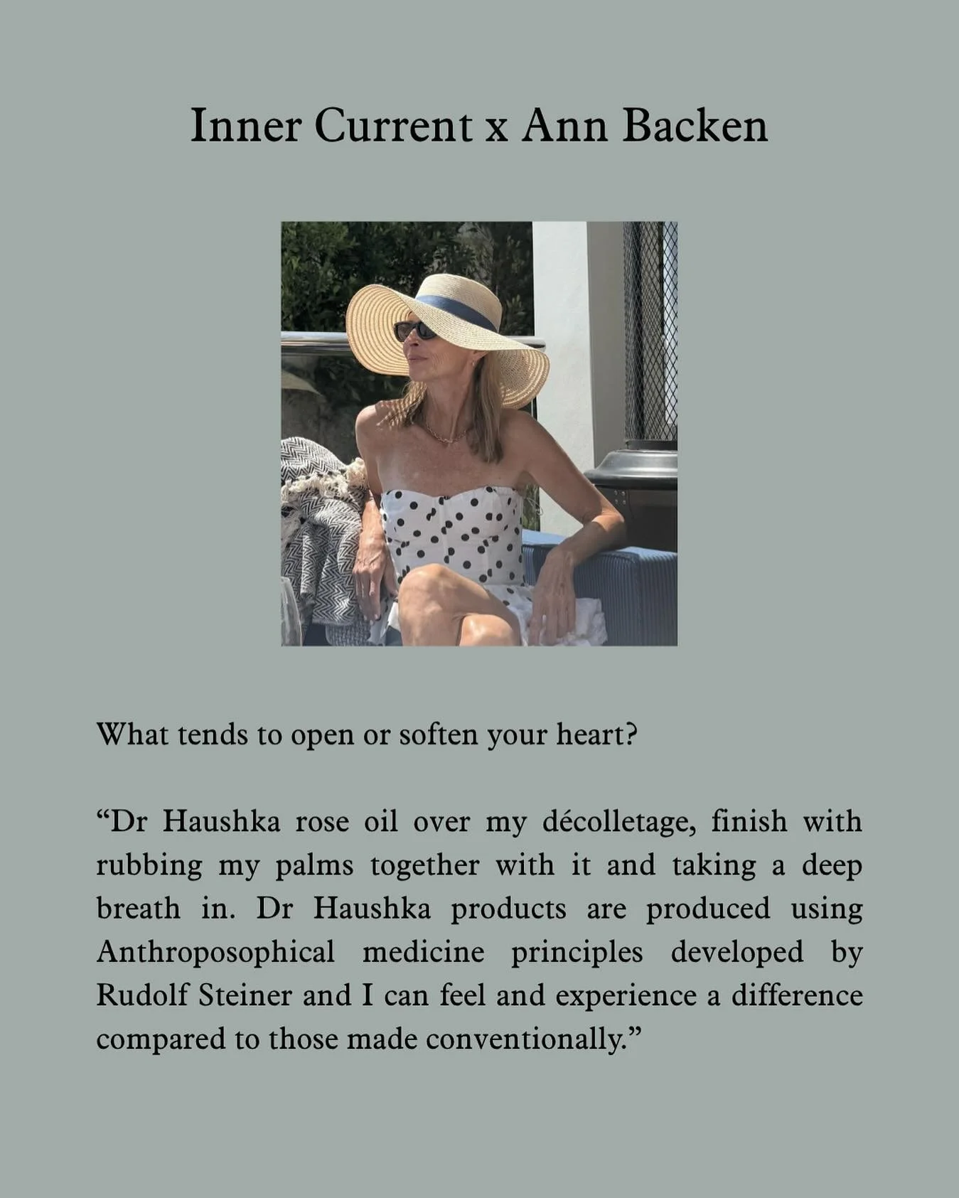 Inner Current x Ann Backen

Committed to living a beautiful life in home and body, Ann Backen is happily immersed in the world of LIFE | STYLE | DESIGN committed to ensuring the legacy and creative vision continues at its highest and healthiest level