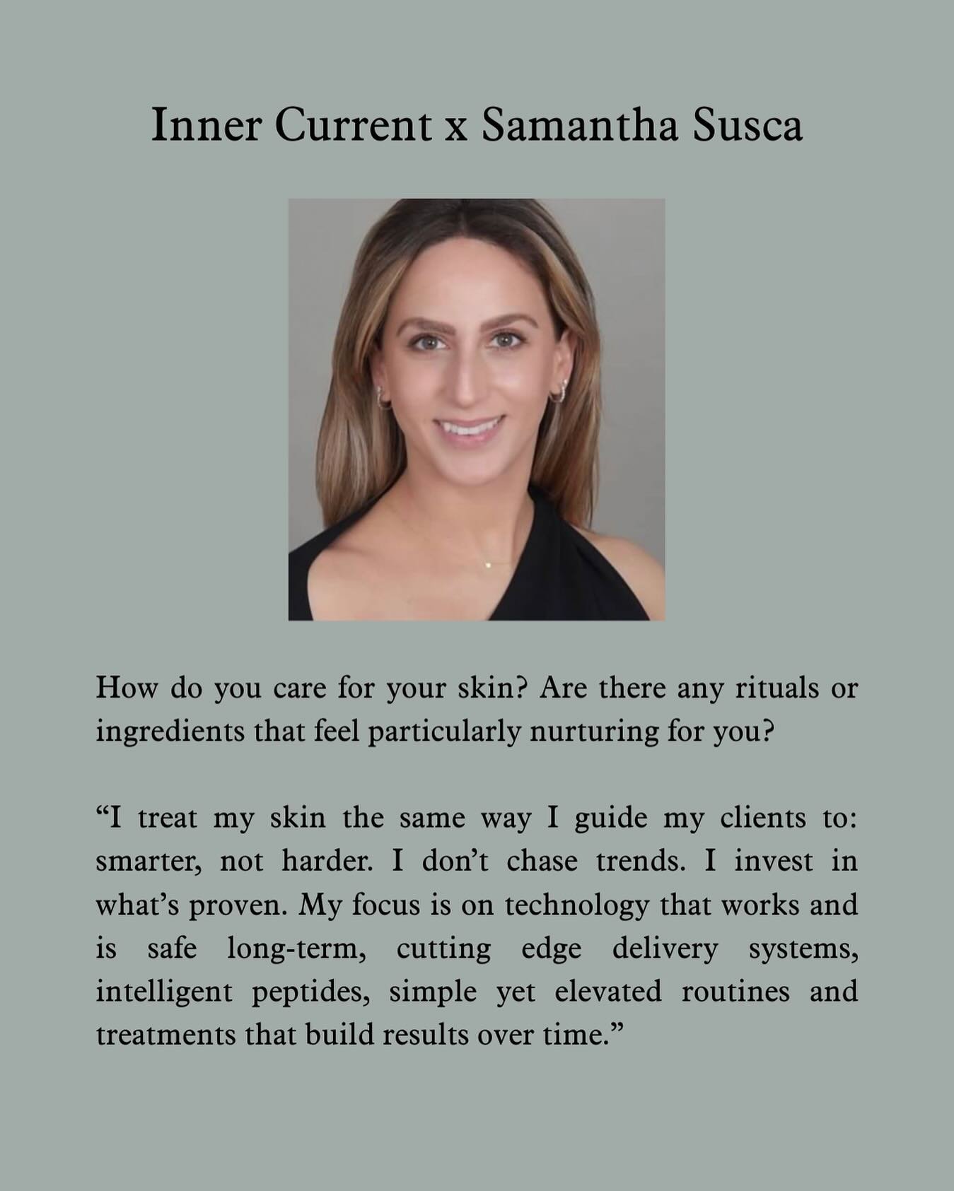 Samantha Susca is a respected facialist in New York City and founder of Refinery4 facial studio in the Seaport District of lower Manhattan. With over a decade of experience focused on thoughtful and personalized skin care, she combines clinical manua