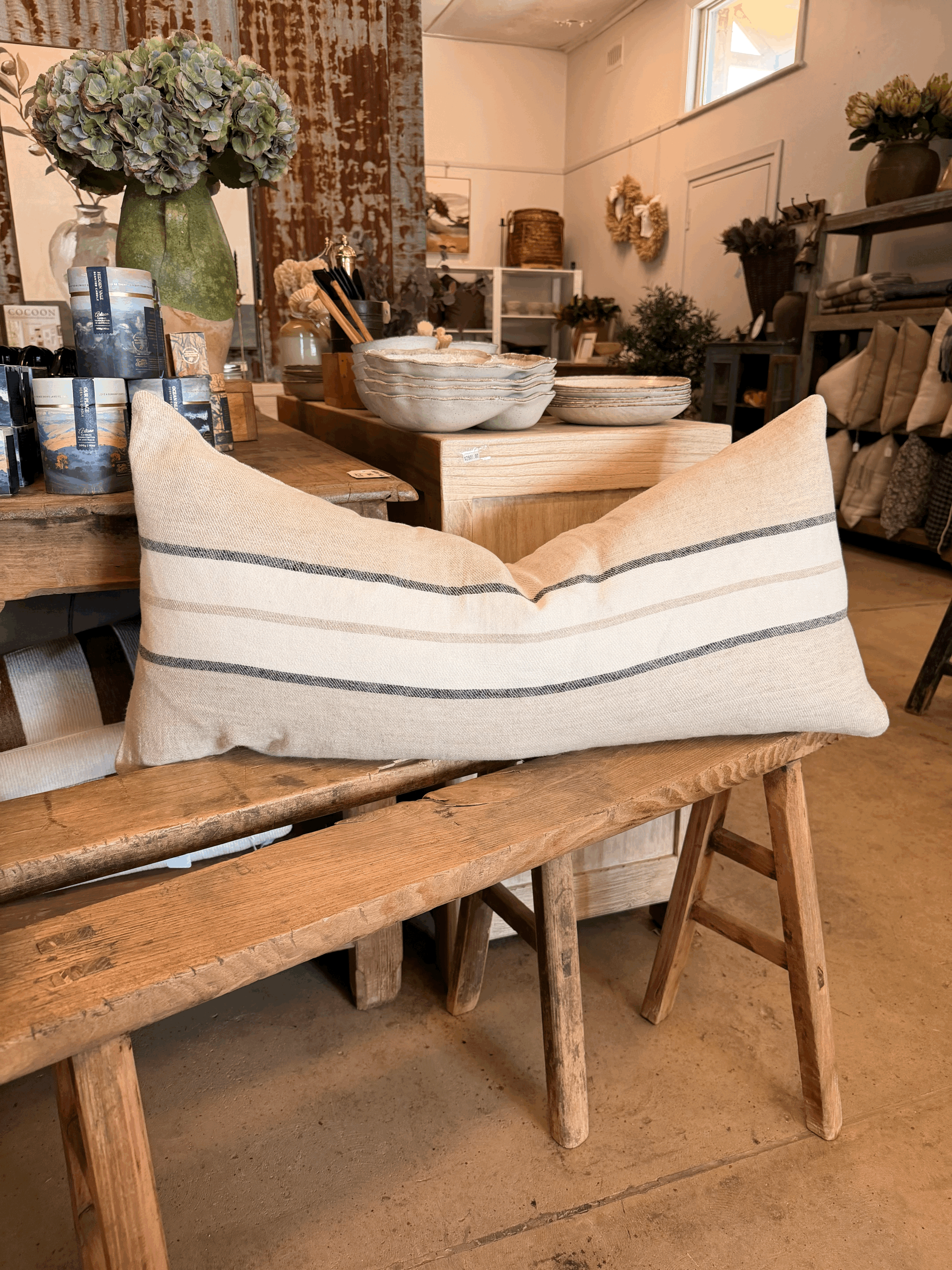 Lumere Yarn Dyed Long Lumbar Cushion