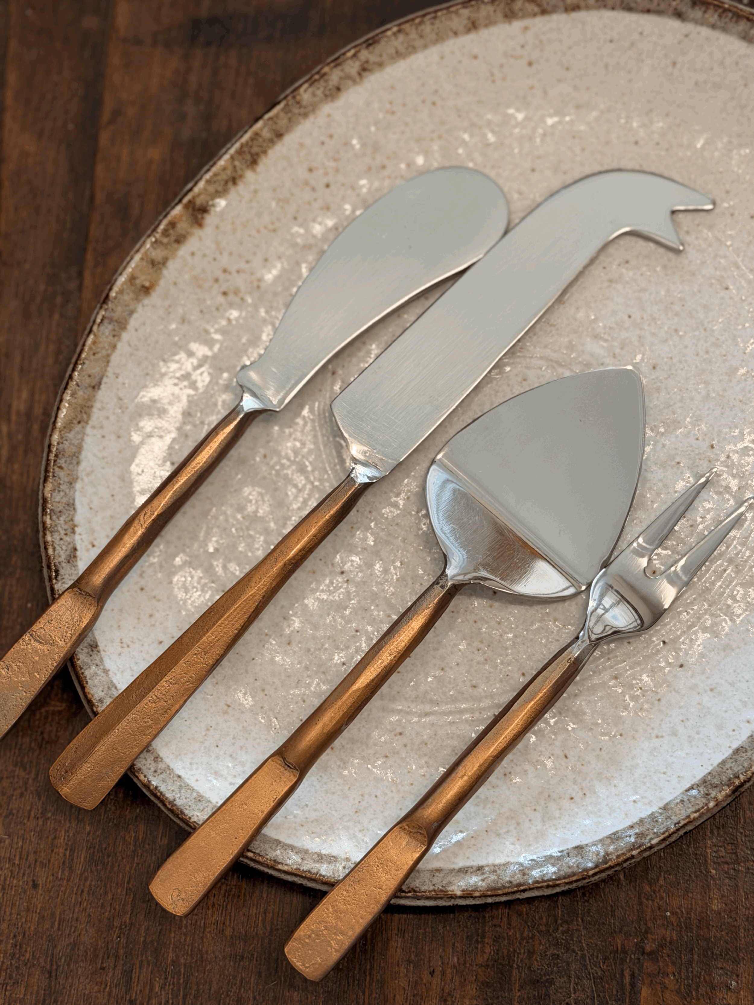 Copper Cheese Knife Set
