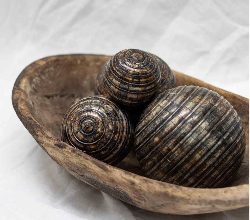 Indian Bone Inlay Decorative Ball