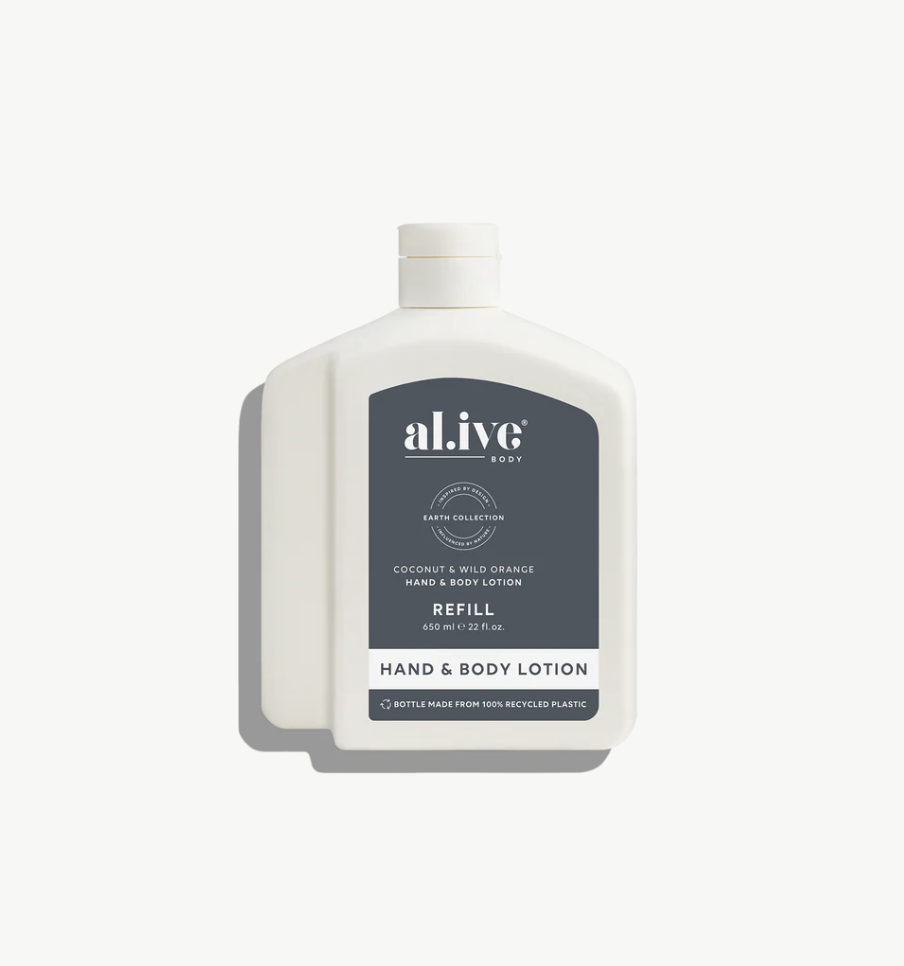 Al.ive Body Coconut & Wild Orange 650ml Lotion Refill