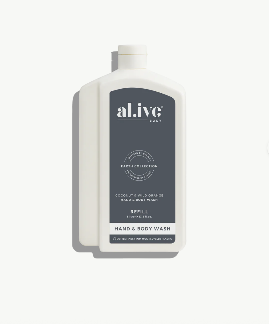 Al.ive Body Coconut & Wild Orange 1L Wash Refill