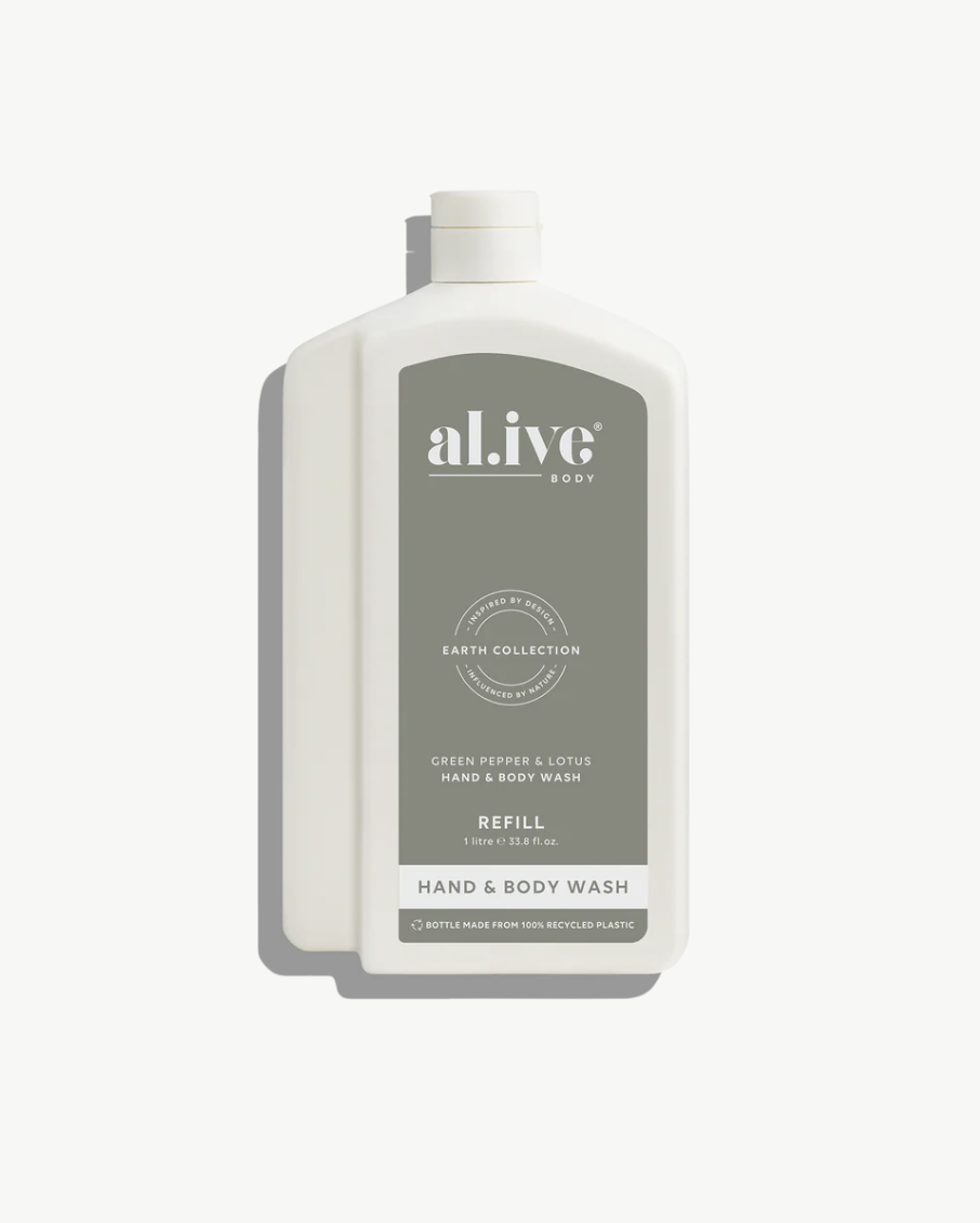 Al.ive Body Green Pepper & Lotus 1L Wash Refill