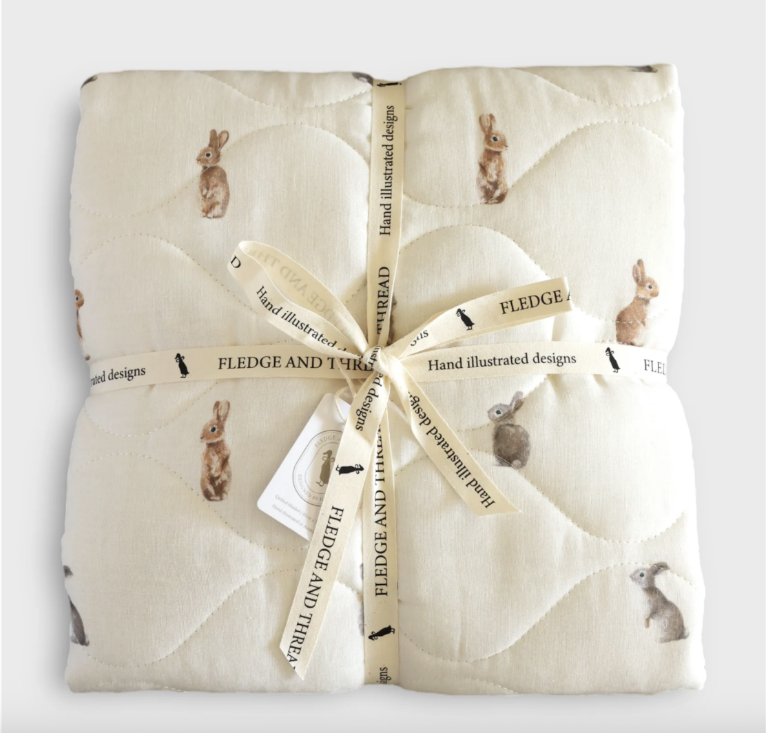 Quilted Baby Blanket - Bunny