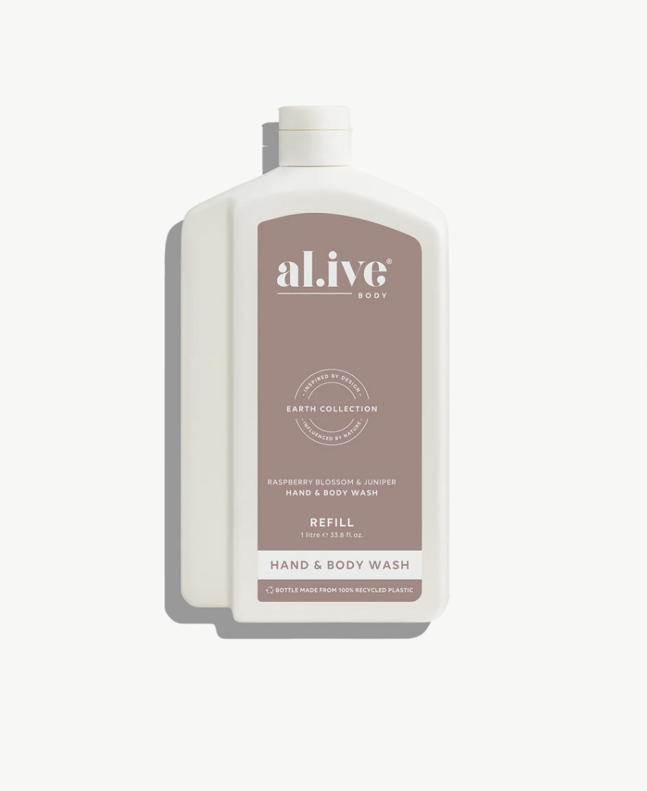 Al.ive Body Raspberry Blossom & Juniper 1L Wash Refill