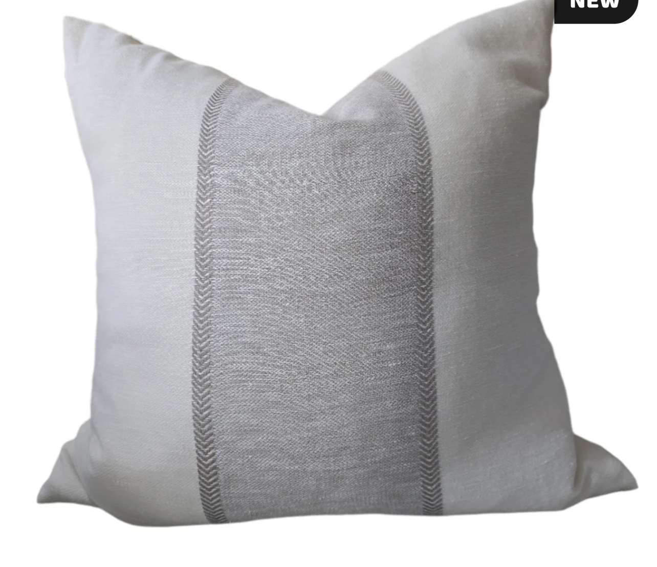 Elodie Wool Cushion - Off White/Natural Herringbone