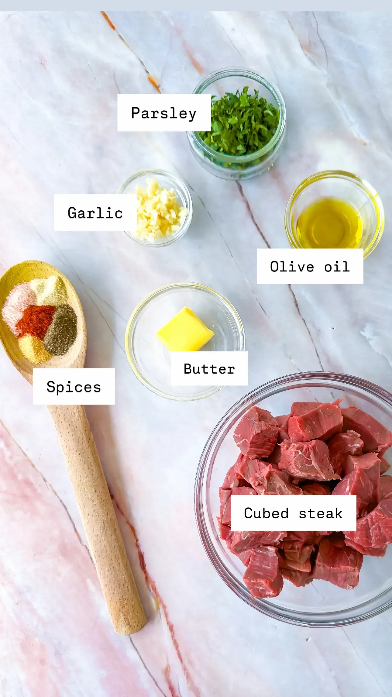 steak bites in the air fryer ingredients