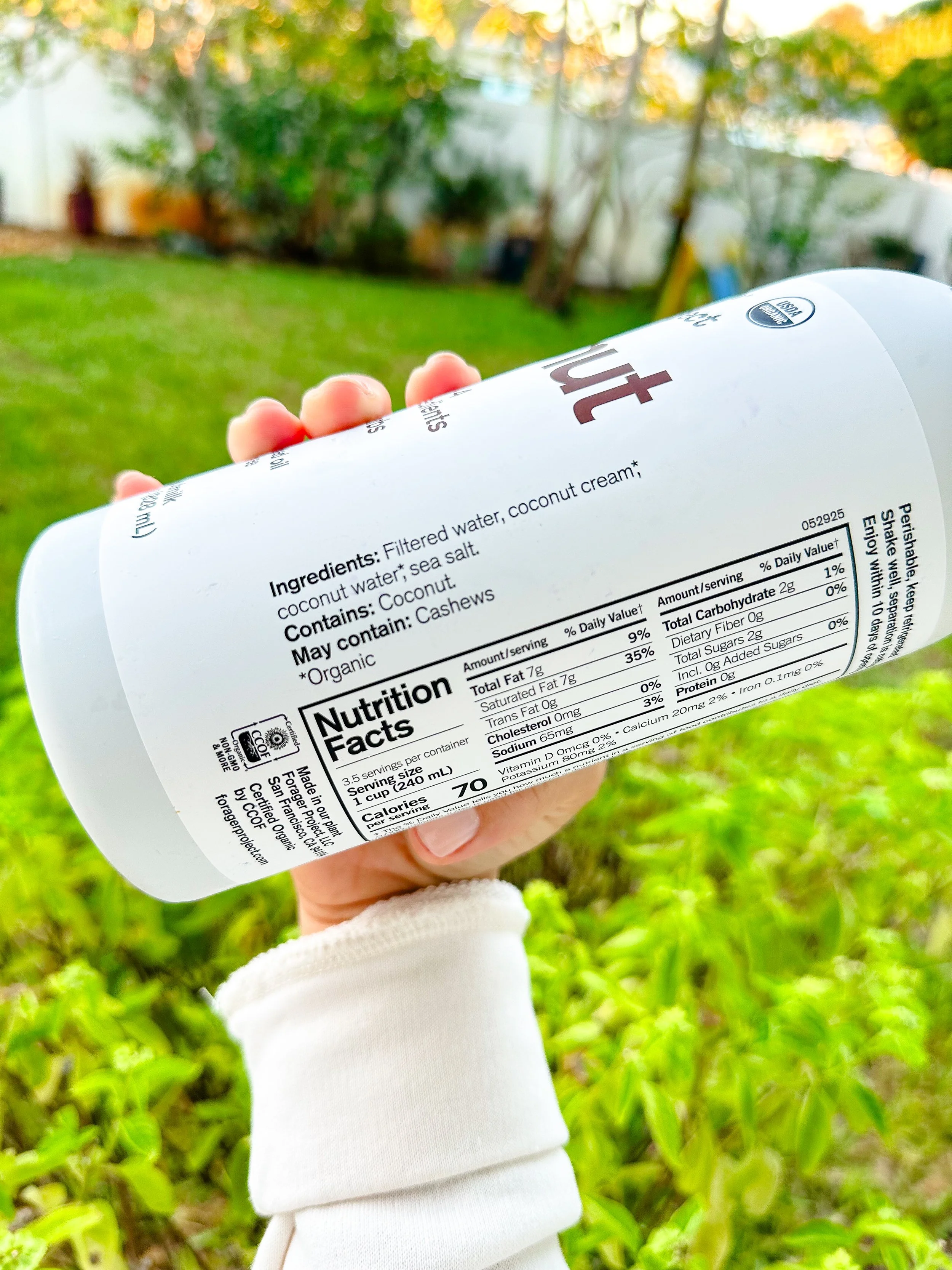 Forager Project Coconut Milk bottle