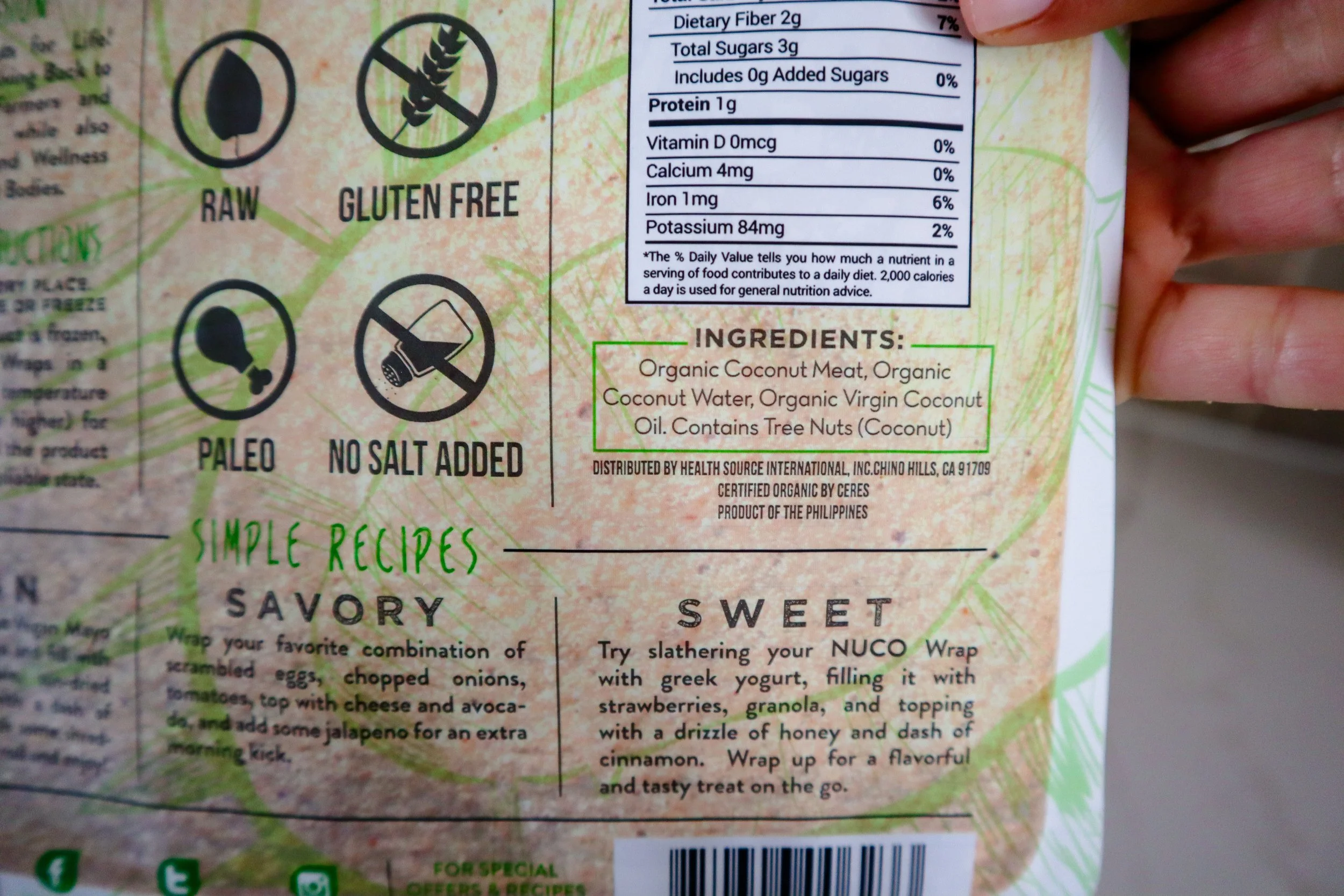  organic coconut wrap ingredients for chinese chicken salad 