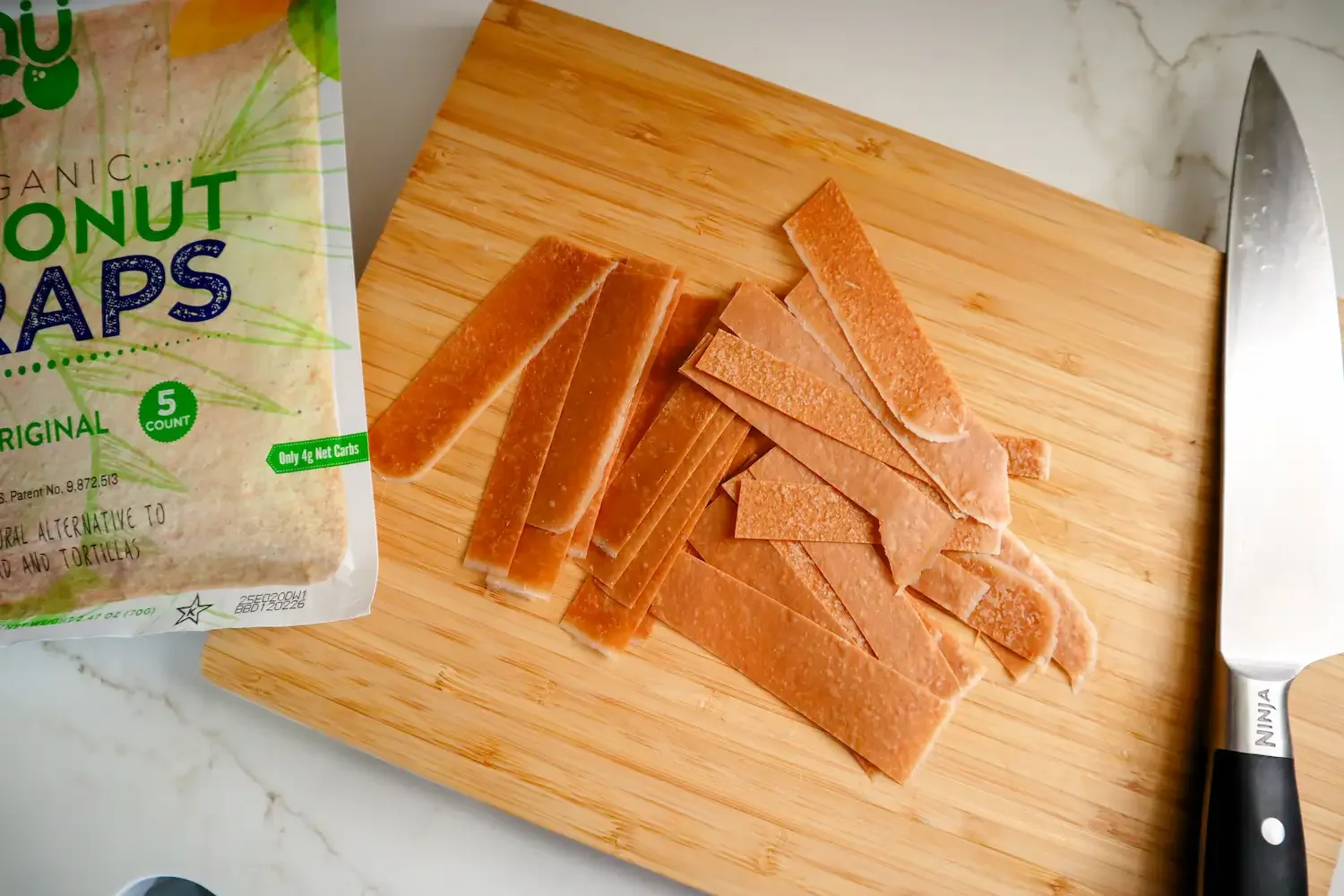  coconut strips for chines chicken salad cut into strips 