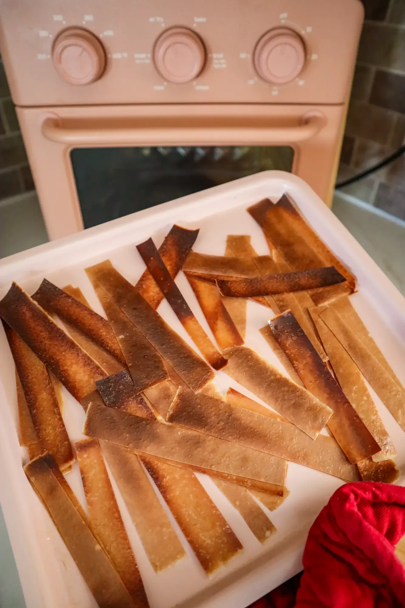  coconut strips after being air fried 