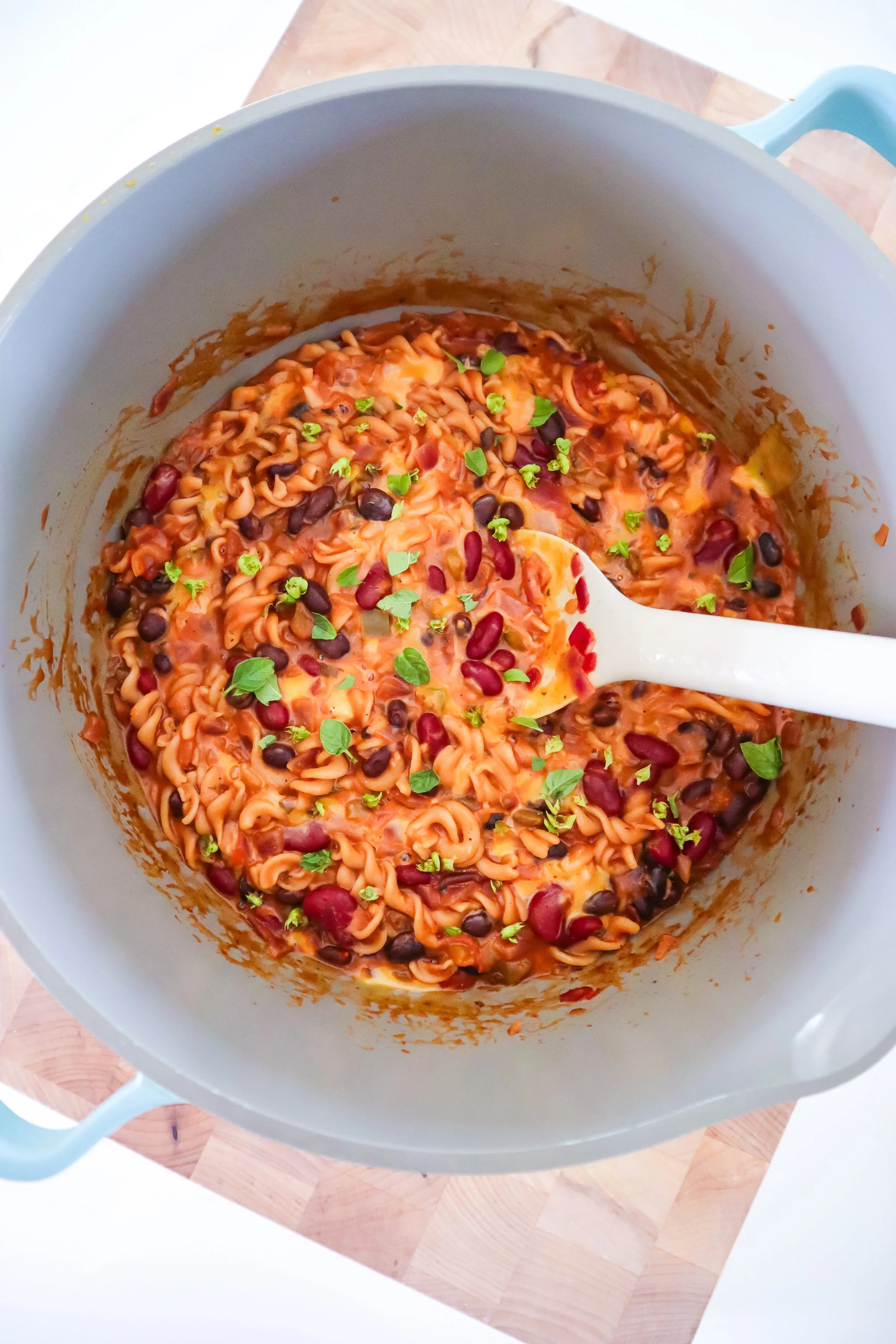 cheese mixed into vegetarian chili recipe - Jazzleaf.JPG