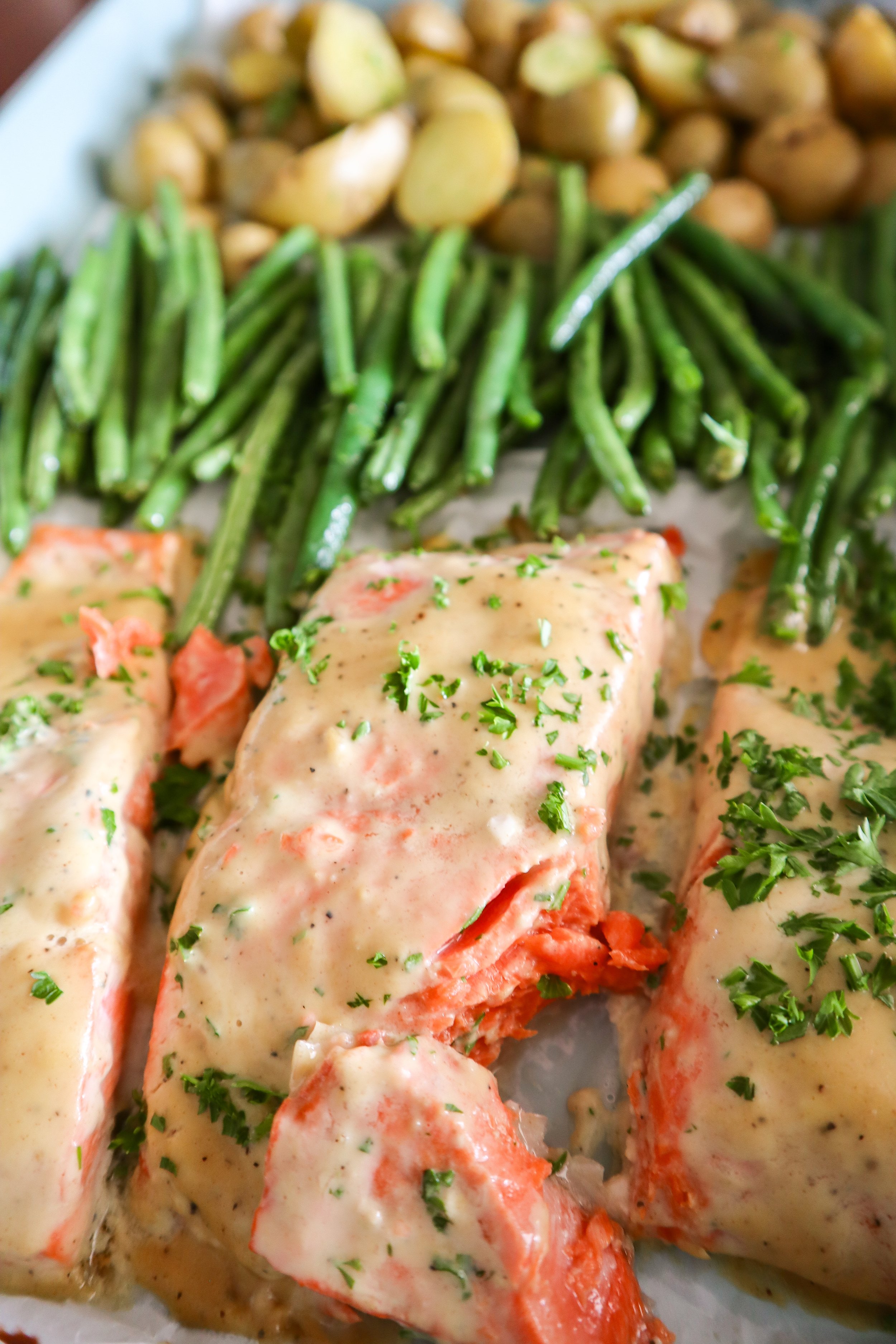 10-Minute Sheet Pan Honey Mustard Salmon Recipe