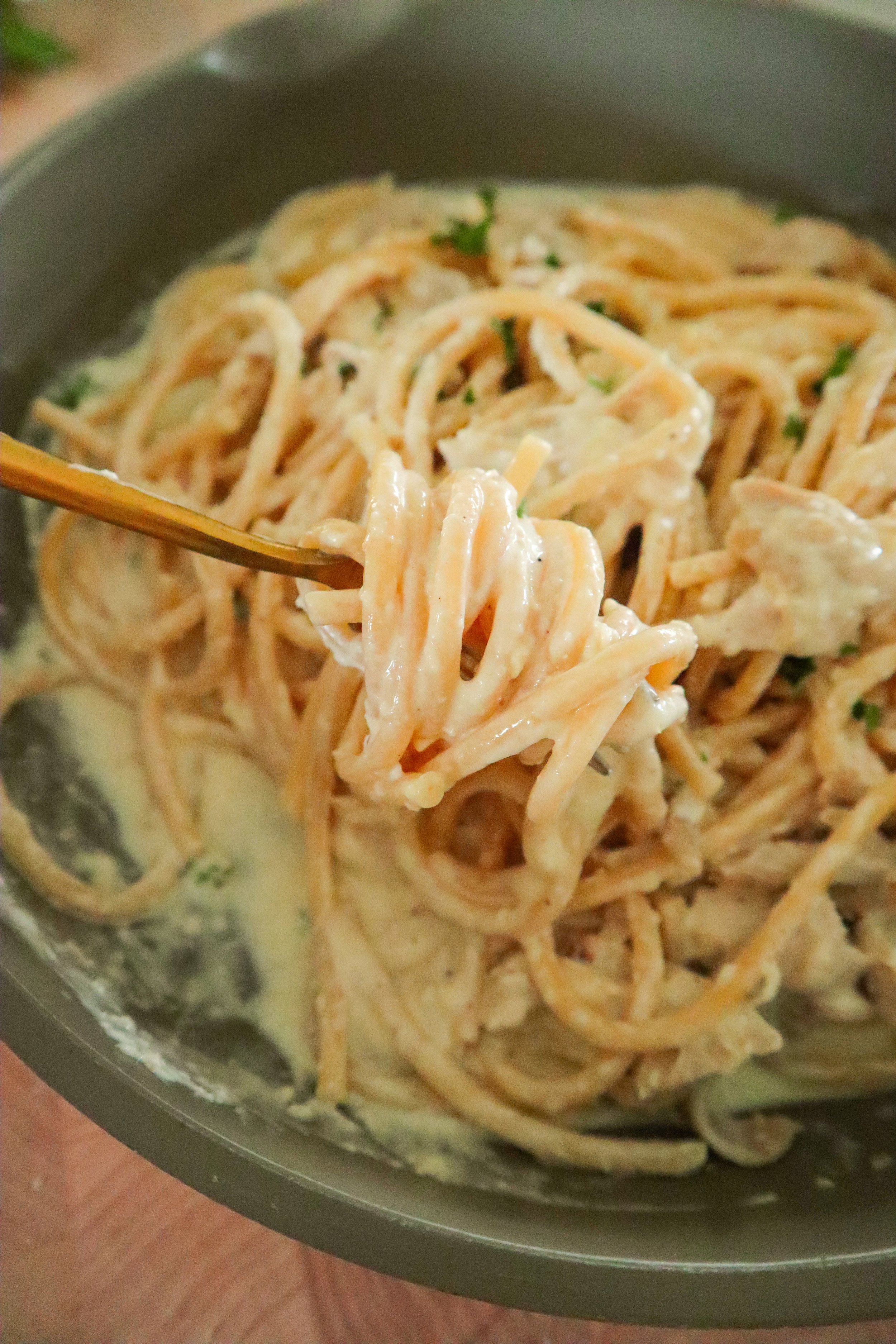 High Protein Chicken Alfredo (30 Minute Recipe)