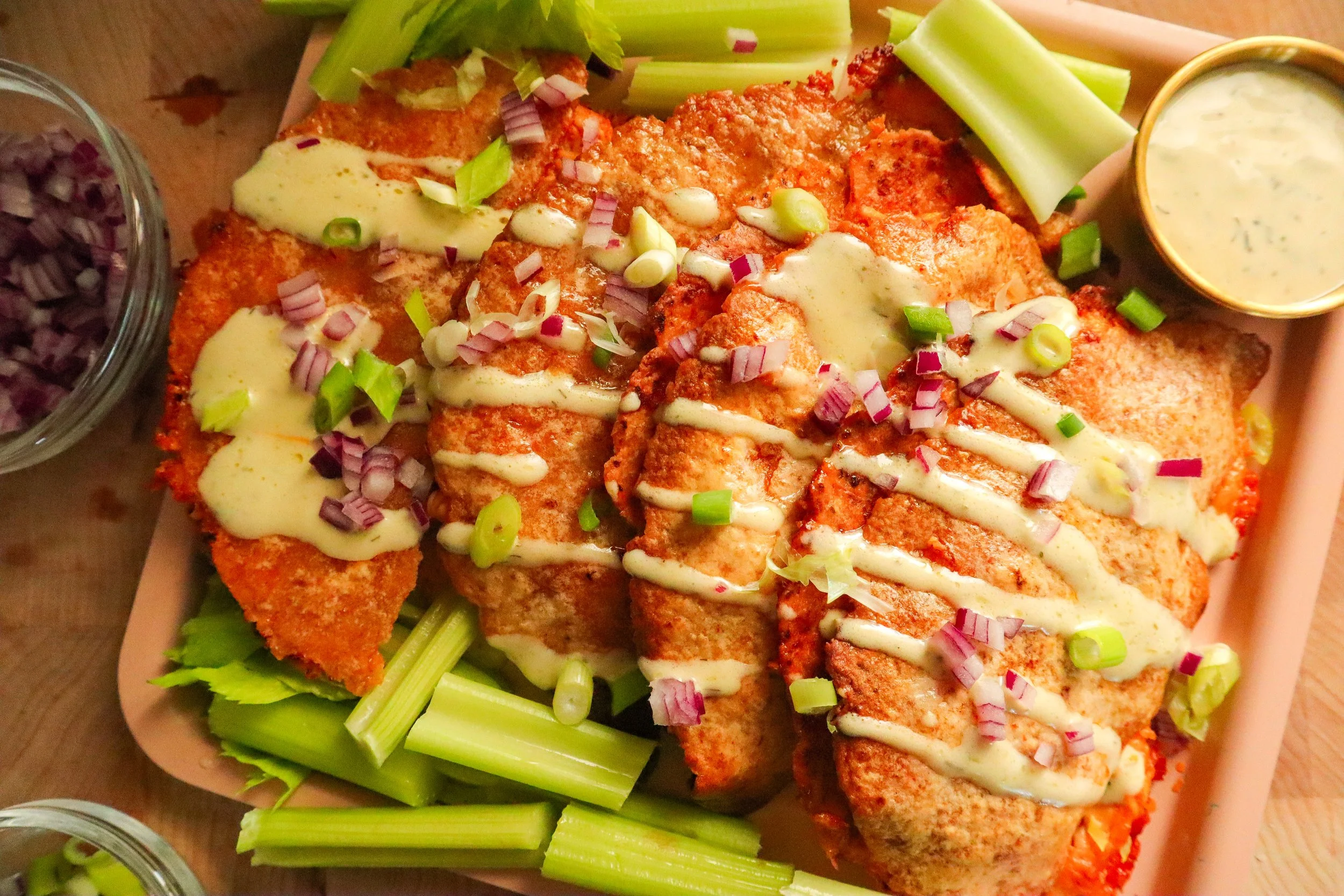 Crispy Air Fryer Buffalo Chicken Tacos Recipe (Gluten Free)