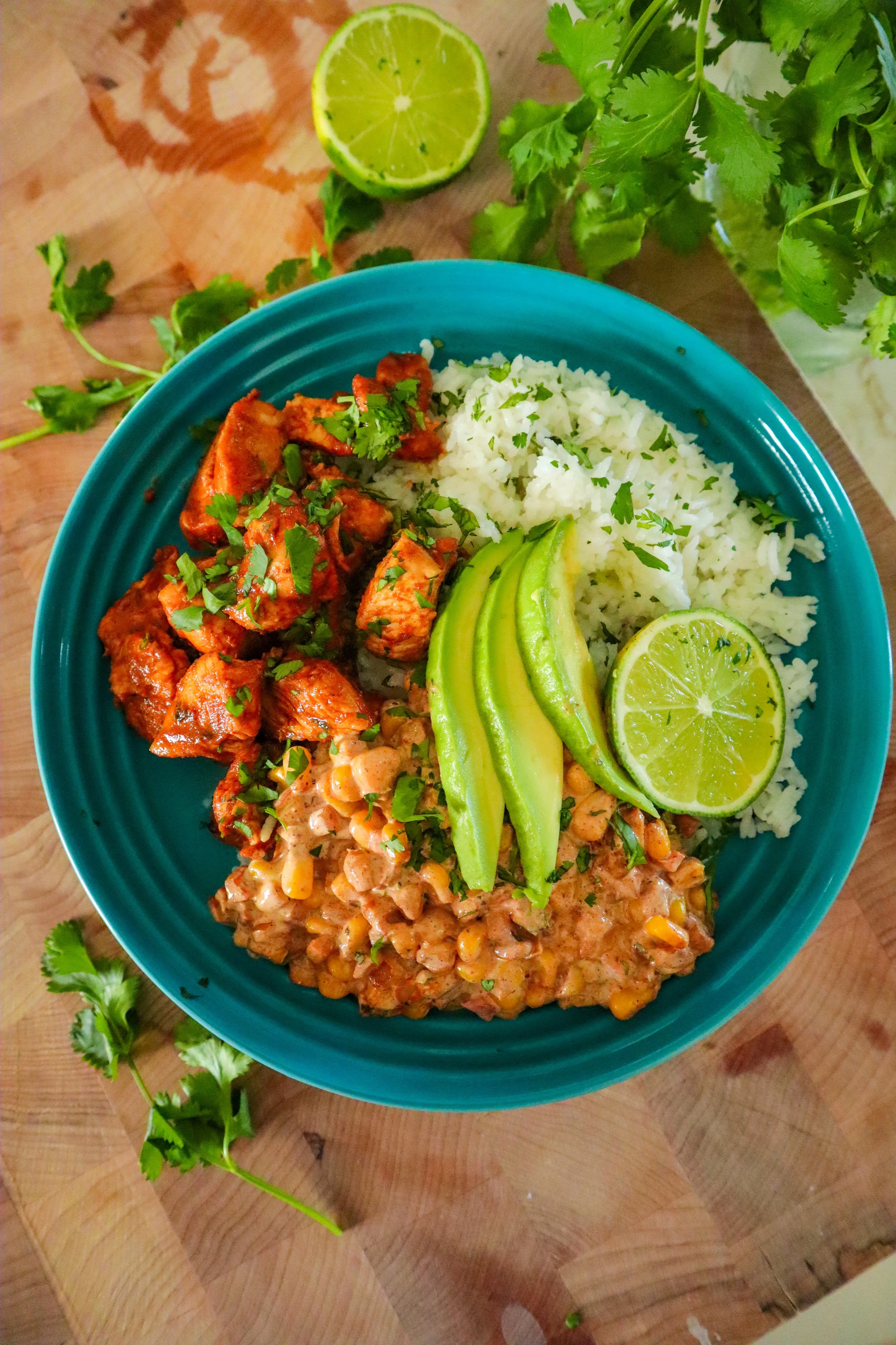 The BEST Mexican Street Corn Chicken Rice Bowls