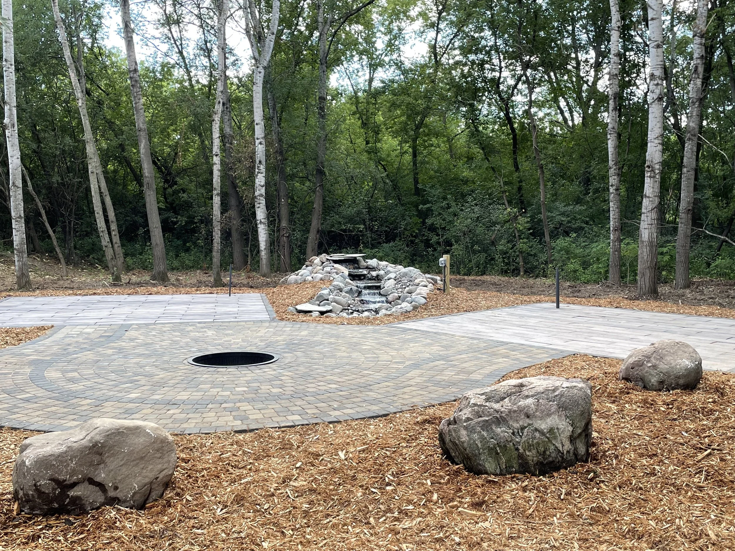 Water Feature and Paver Patios