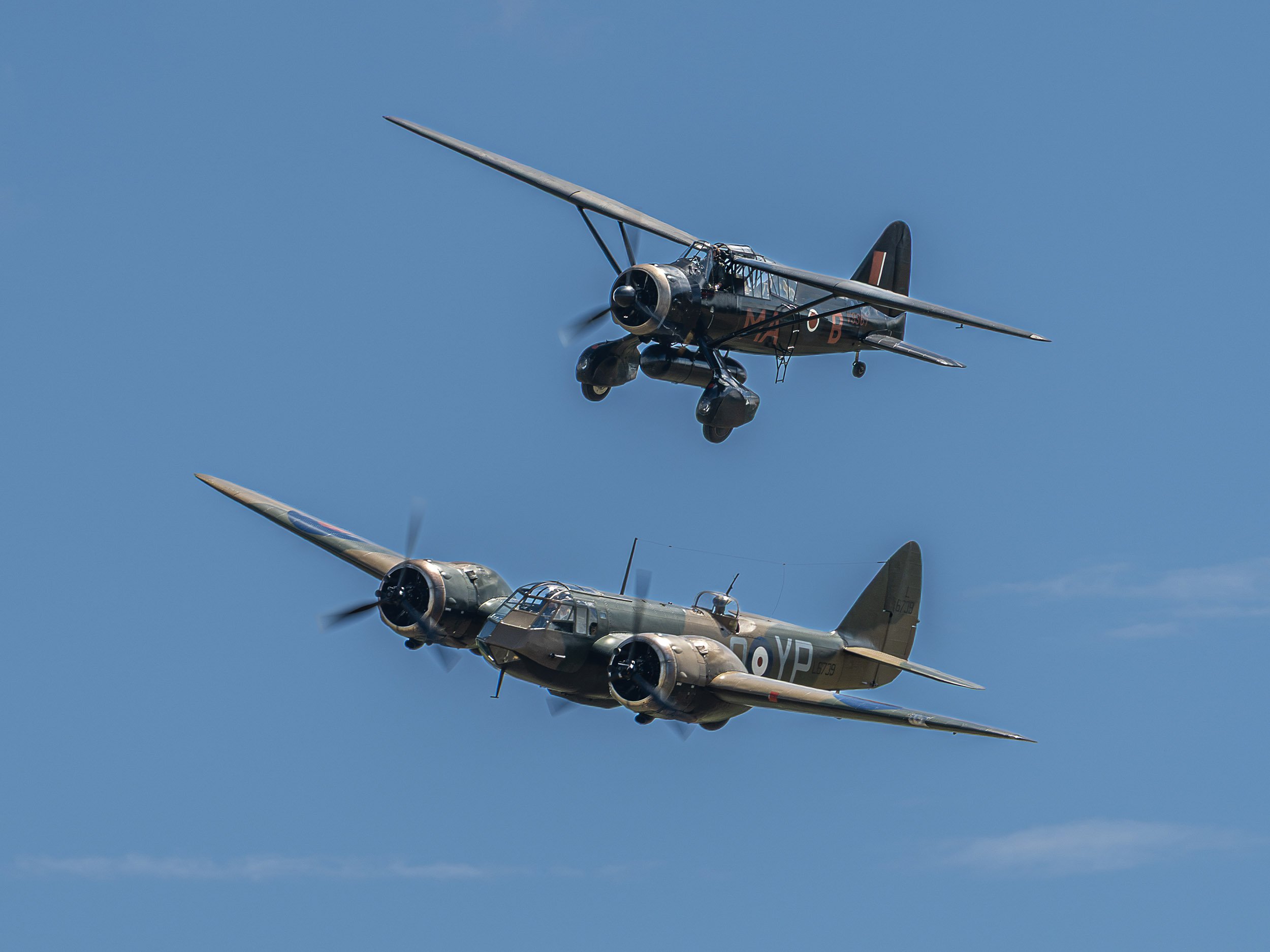 Westland Lysander and the Bristol Blenheim Mk.IF | Festival of Flight Airshow