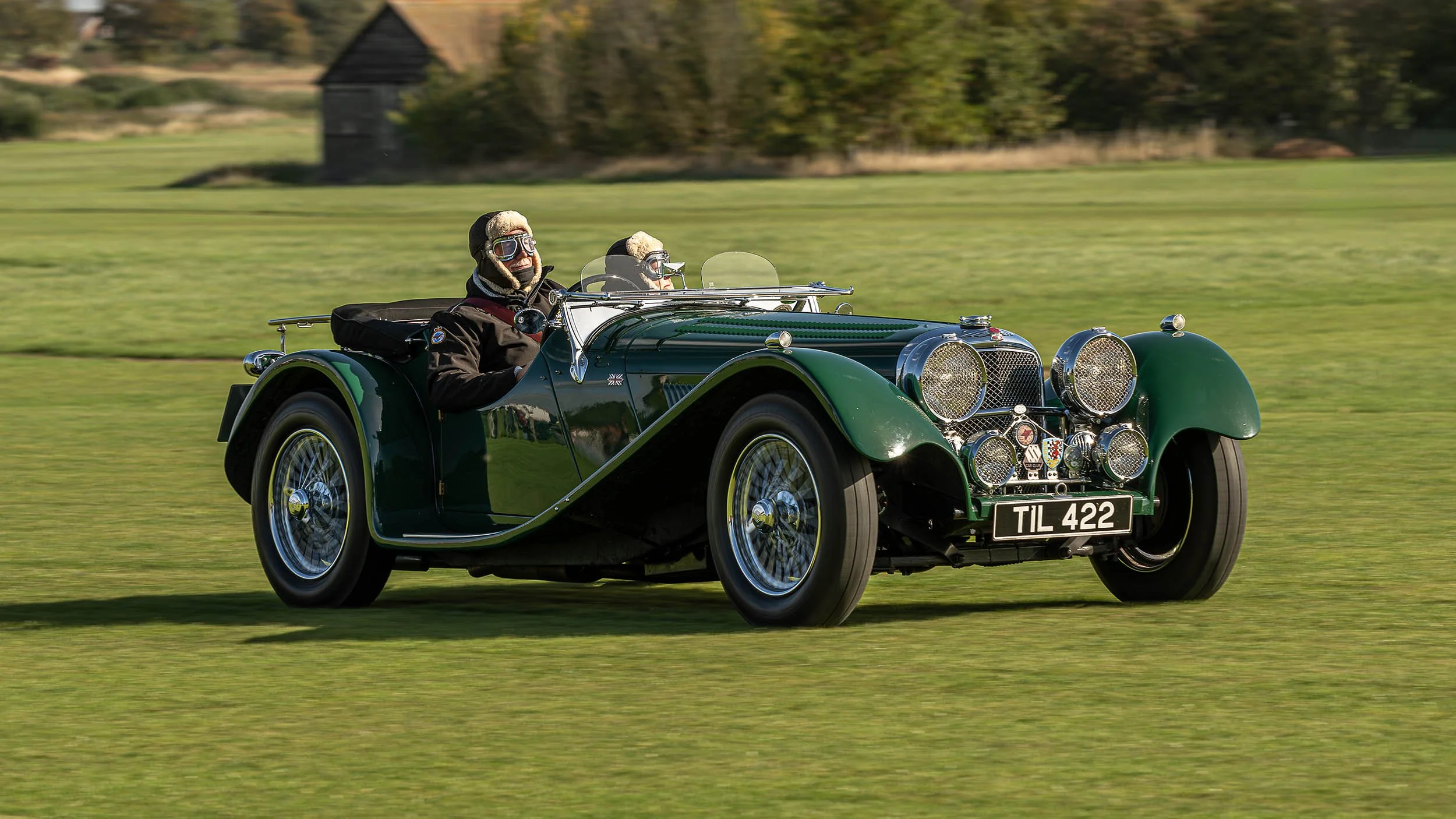 1938 2010 Suffolk Jaguar SS100 | Shuttleworth Raceday Airshow 2025