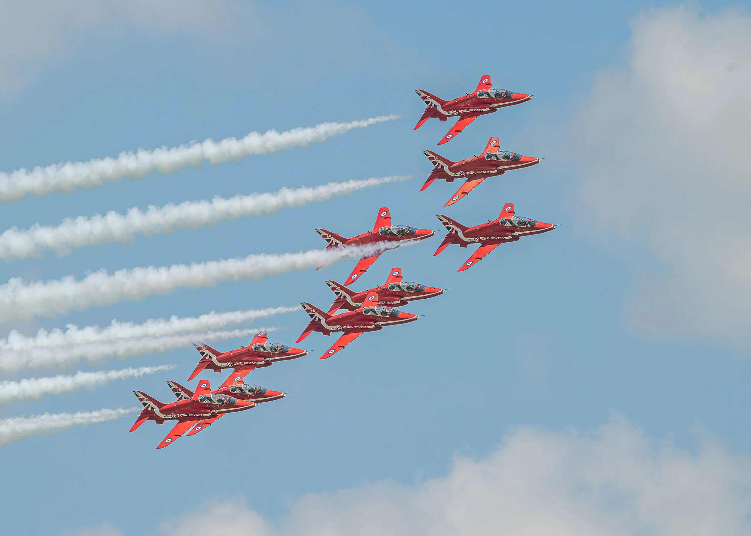 RAF Red Arrows | BAe Hawk T1/T1As | Royal Air Force Aerobatic Team | RAF Waddington