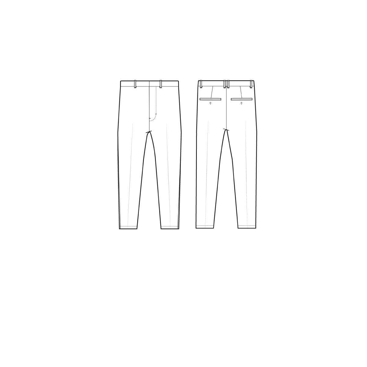 Premium Vector  High waisted pants pants flat drawing fashion flat sketches