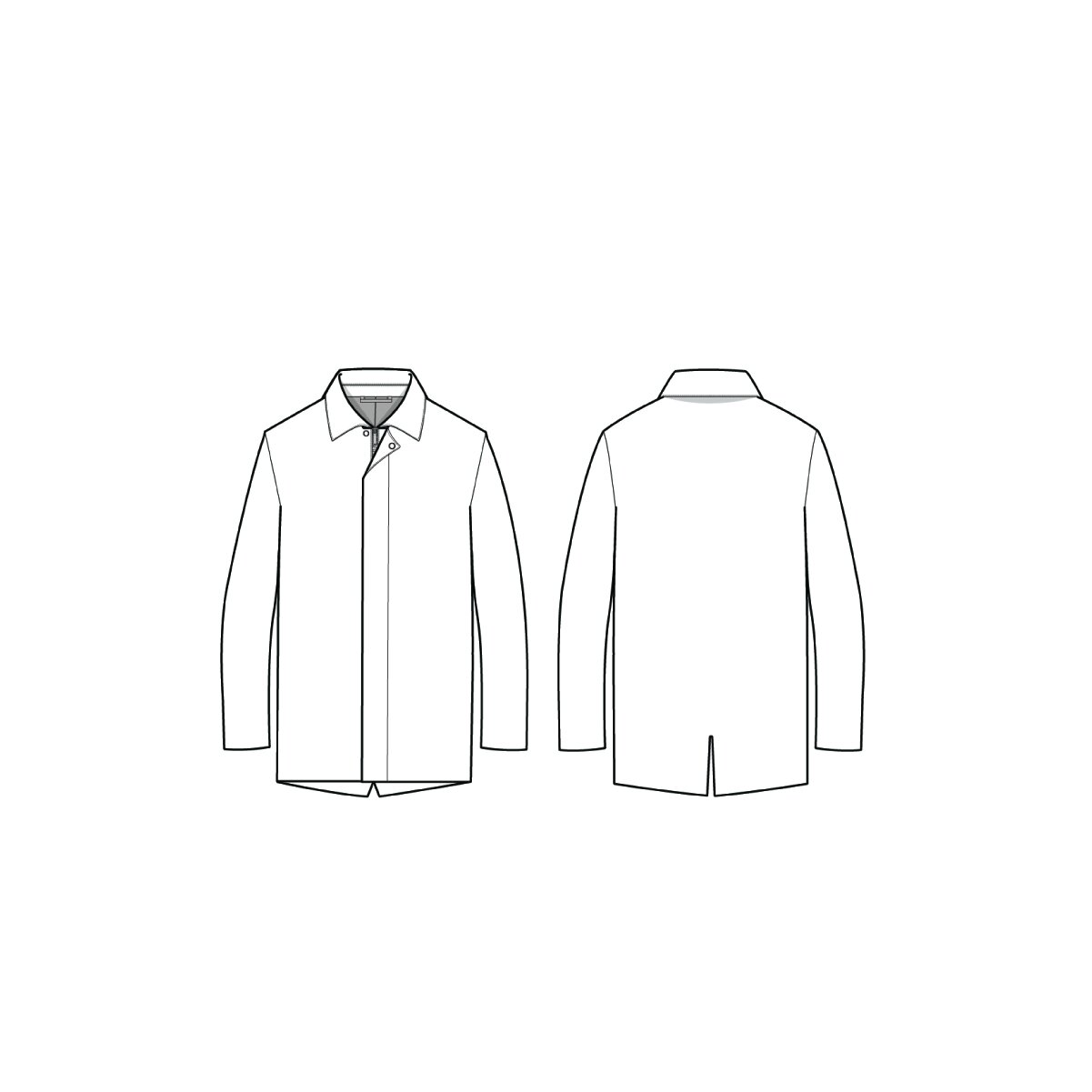 V16 Free Vector Fashion Flat Sketch Trench Coat - Designers Nexus | Flat  sketches, Fashion flats, Technical drawing