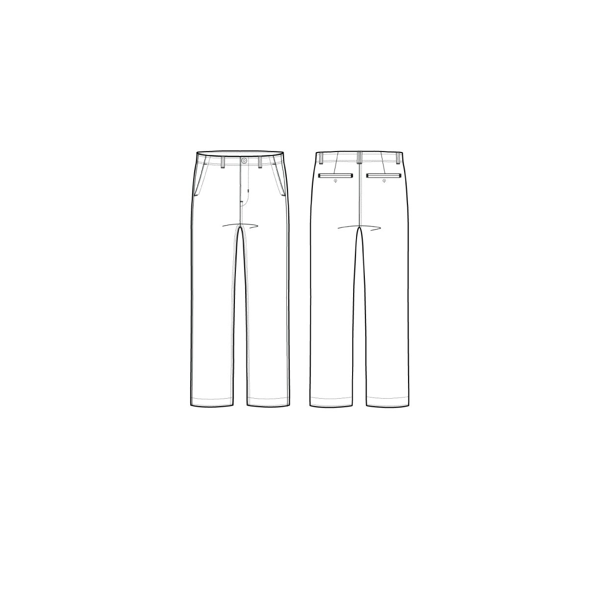 Buy Cargo High Waisted Trousers Fashion Flat Sketch, Fashion Template,  Technical Drawing, Vector CAD Online in India - Etsy
