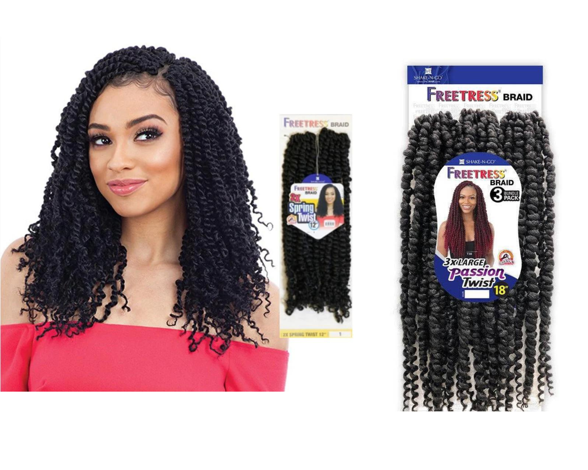 Crochet twists- Preferred brand or similar brand
-Best for premade crochet twist style
Ex. spring twists, passion twists, kinky twists, etc
