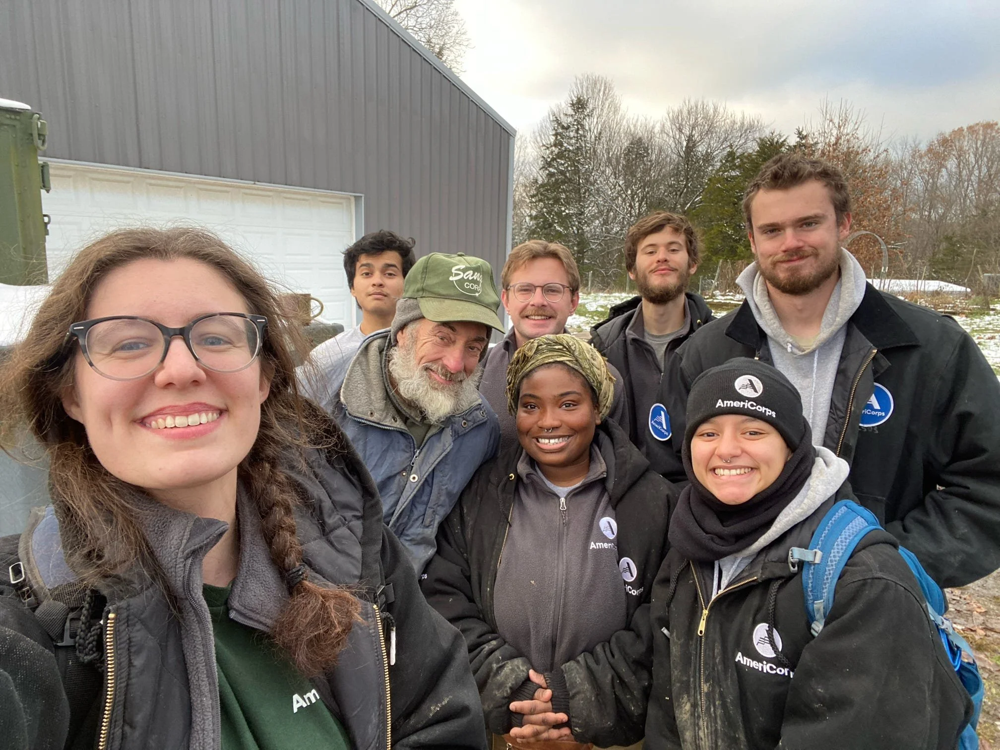 AmeriCorps NCCC Maple 6 Team spends time helping at the Hollow