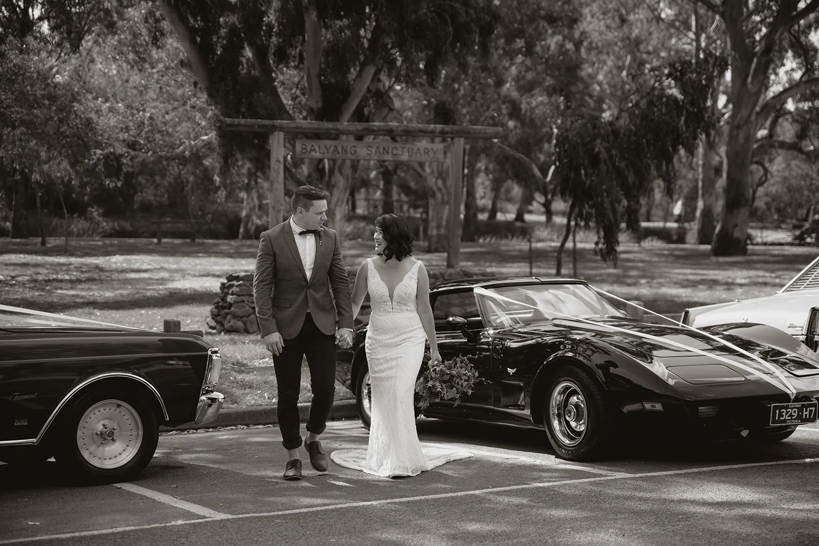 Bride and Groom Photographed at Balyang Sanctuary in Geelong