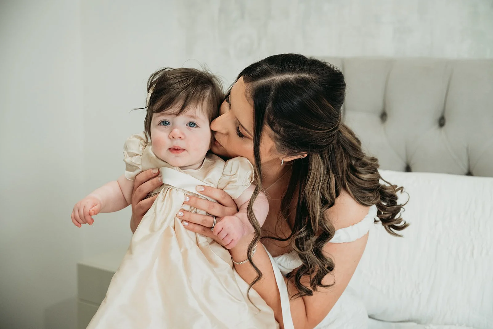 Mother and Daughter Photographed Getting Ready for Macedonian Christening / Baptism in Melbourne 