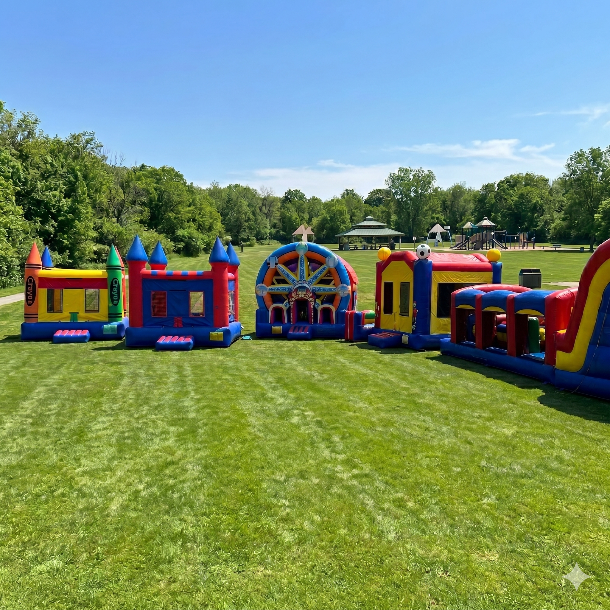 Inflatable obstacle course rental at Alberta festival